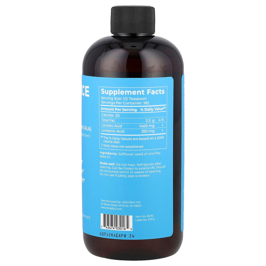 BodyBio, Balance Oil, Linoleic Acid (LA) & Linolenic Acid Blend (ALA), 16 fl oz (473 ml)