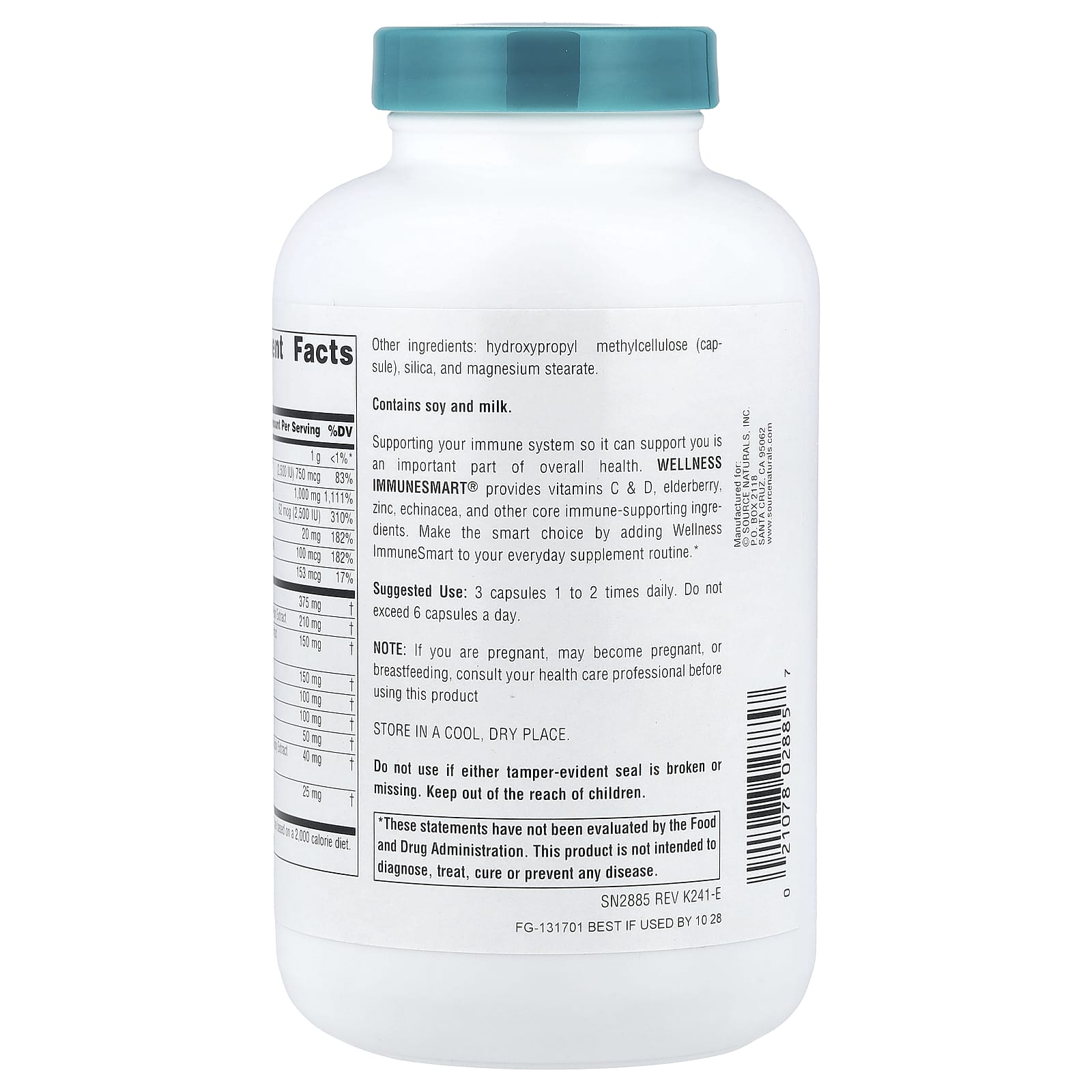 Source Naturals, Wellness, ImmuneSmart®, 180 Capsules