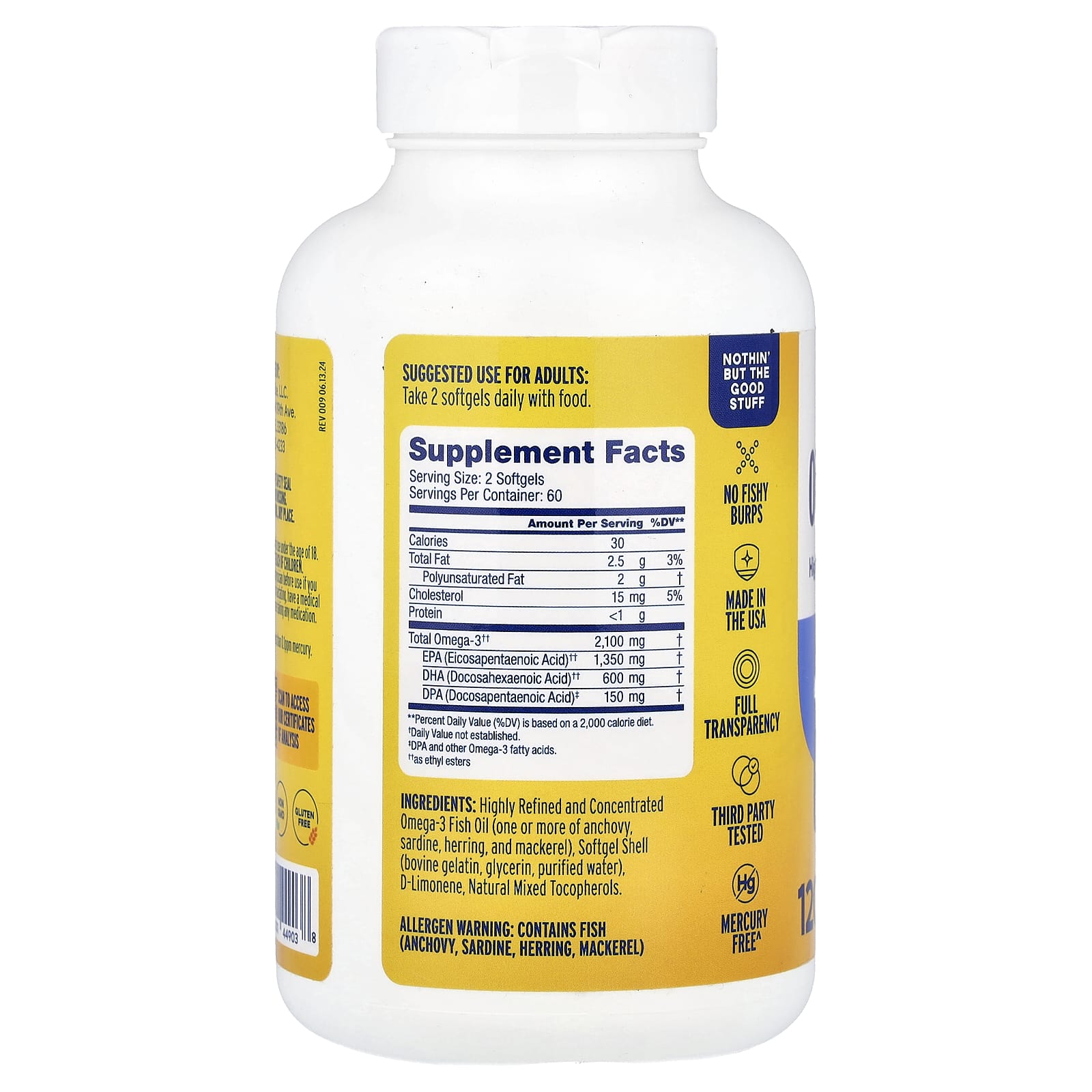 OceanBlue, Professional, Omega-3 2100®, High Potency, Orange, 120 Softgels (1,050 mg per Softgel)