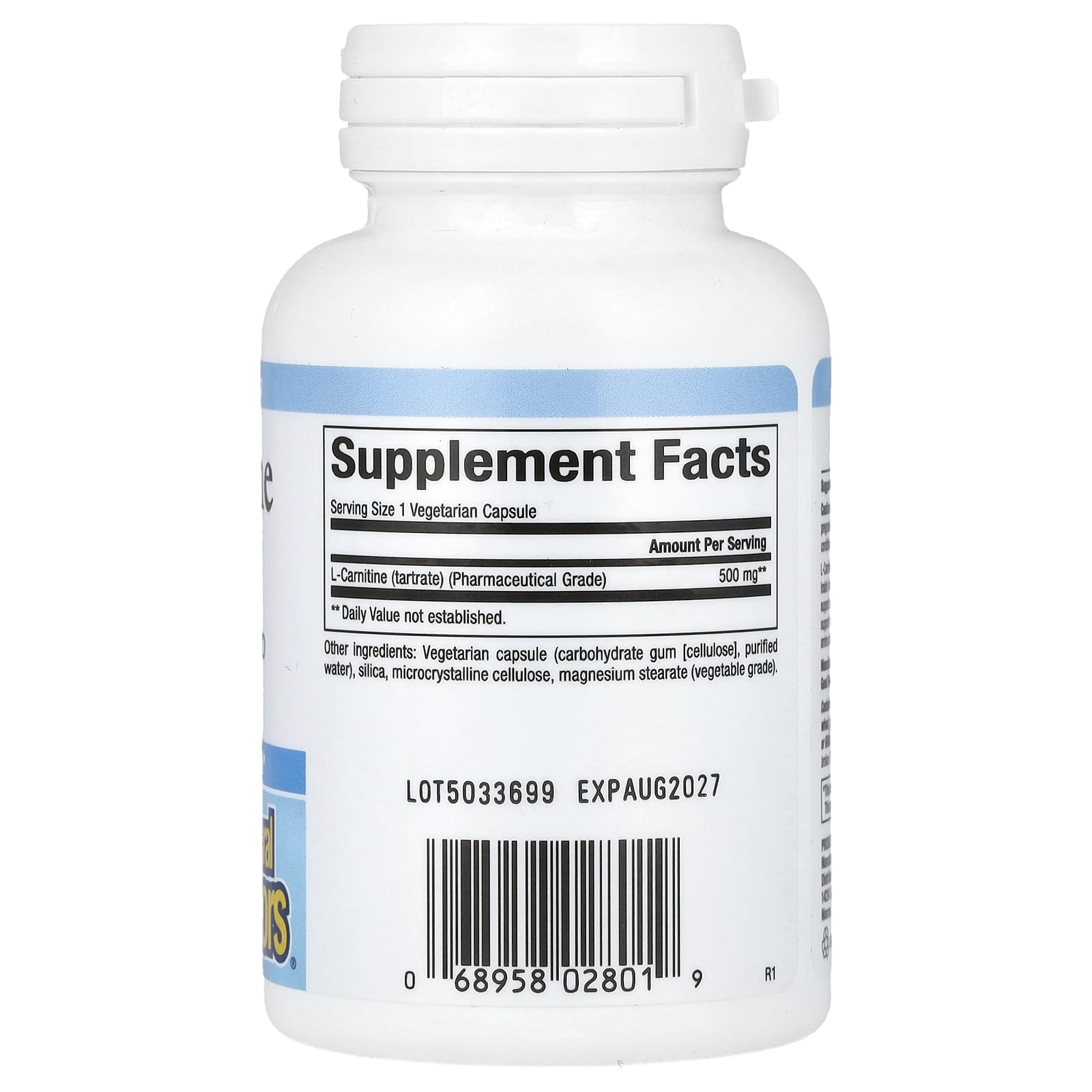 Natural Factors, L-Carnitine, 500 mg, 60 Vegetarian Capsules