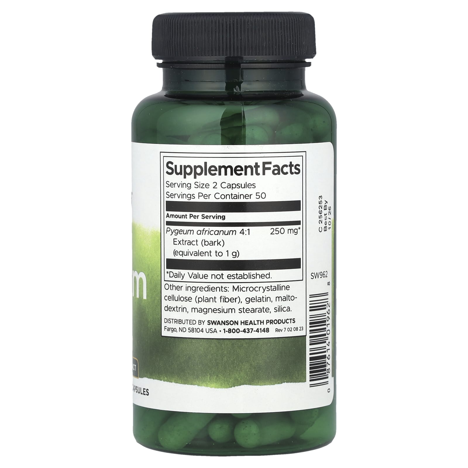 Swanson, Pygeum, 250 mg, 100 Capsules (125 mg Per Capsule)