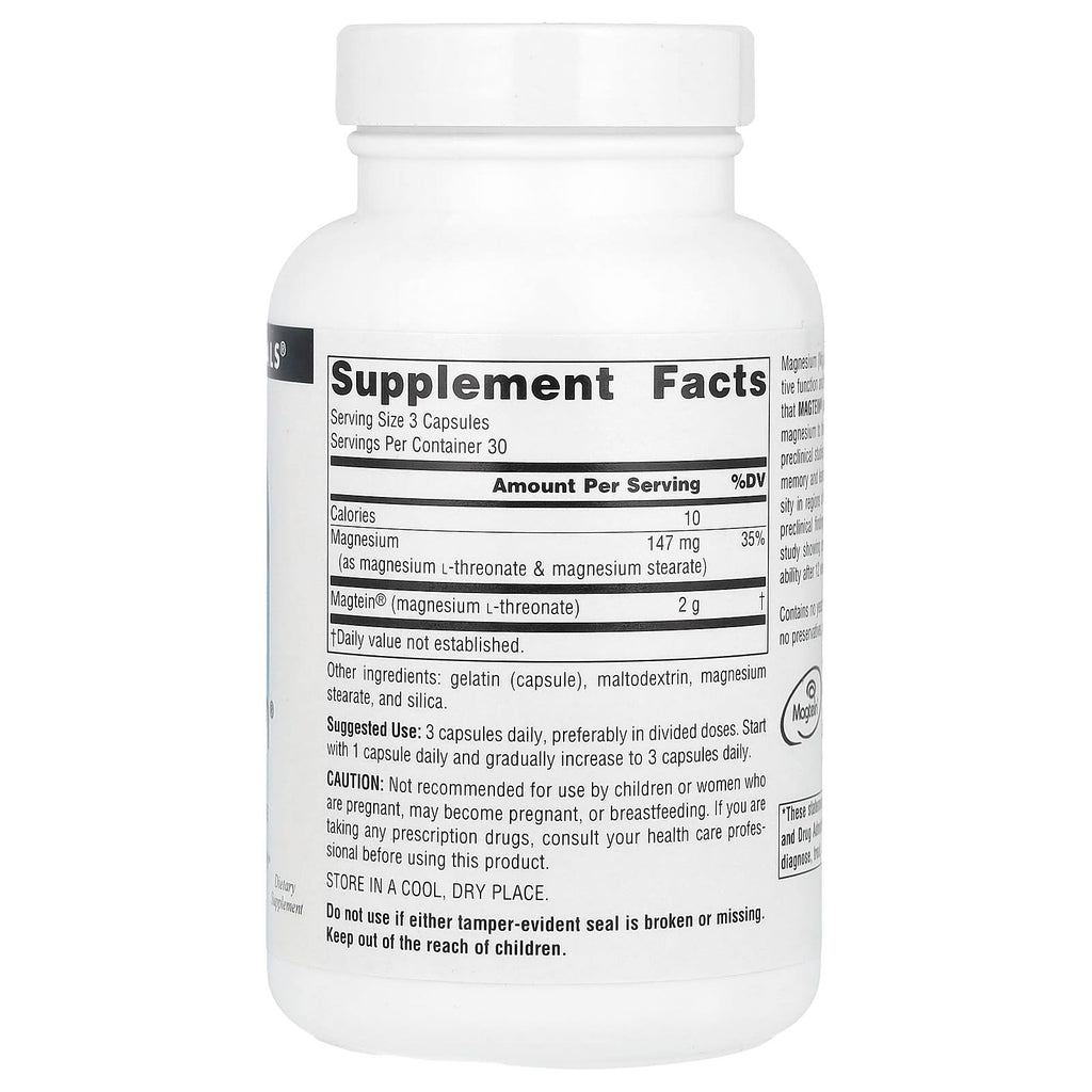 Source Naturals, Magtein®, Magnesium L-Threonate, 90 Capsules