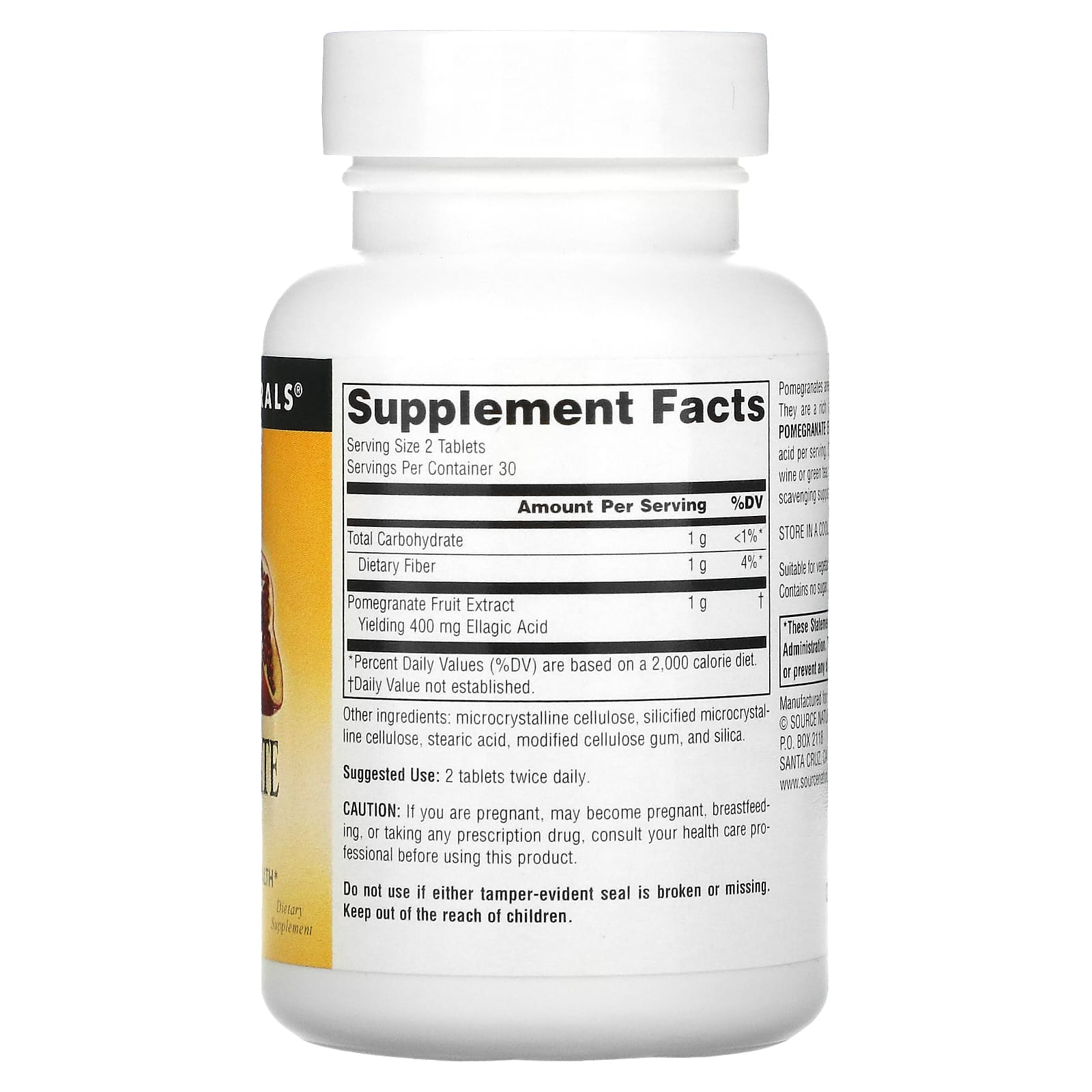 Source Naturals, Pomegranate Extract, 500 mg, 60 Tablets
