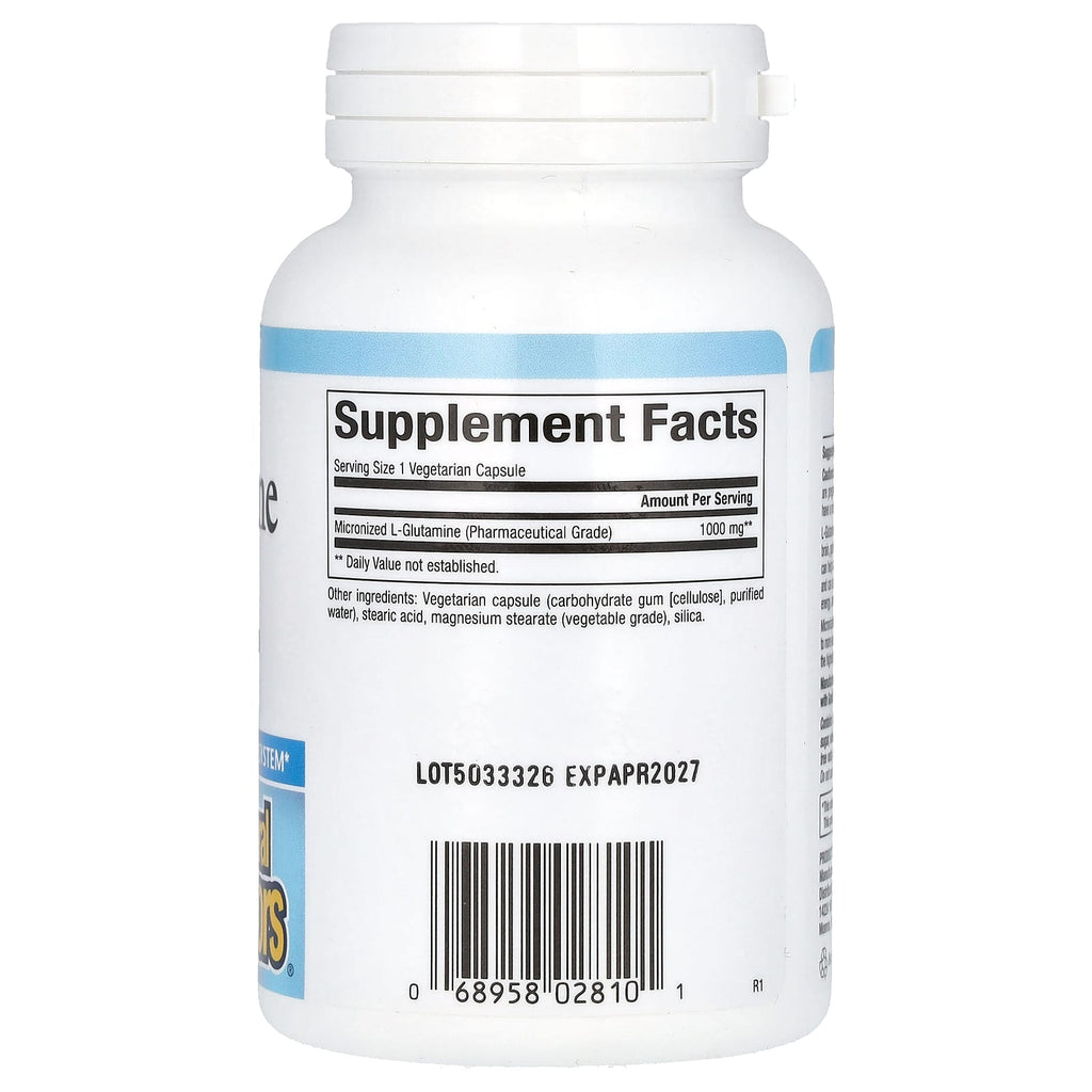 Natural Factors, Micronized L-Glutamine, 1,000 mg, 90 Vegetarian Capsules