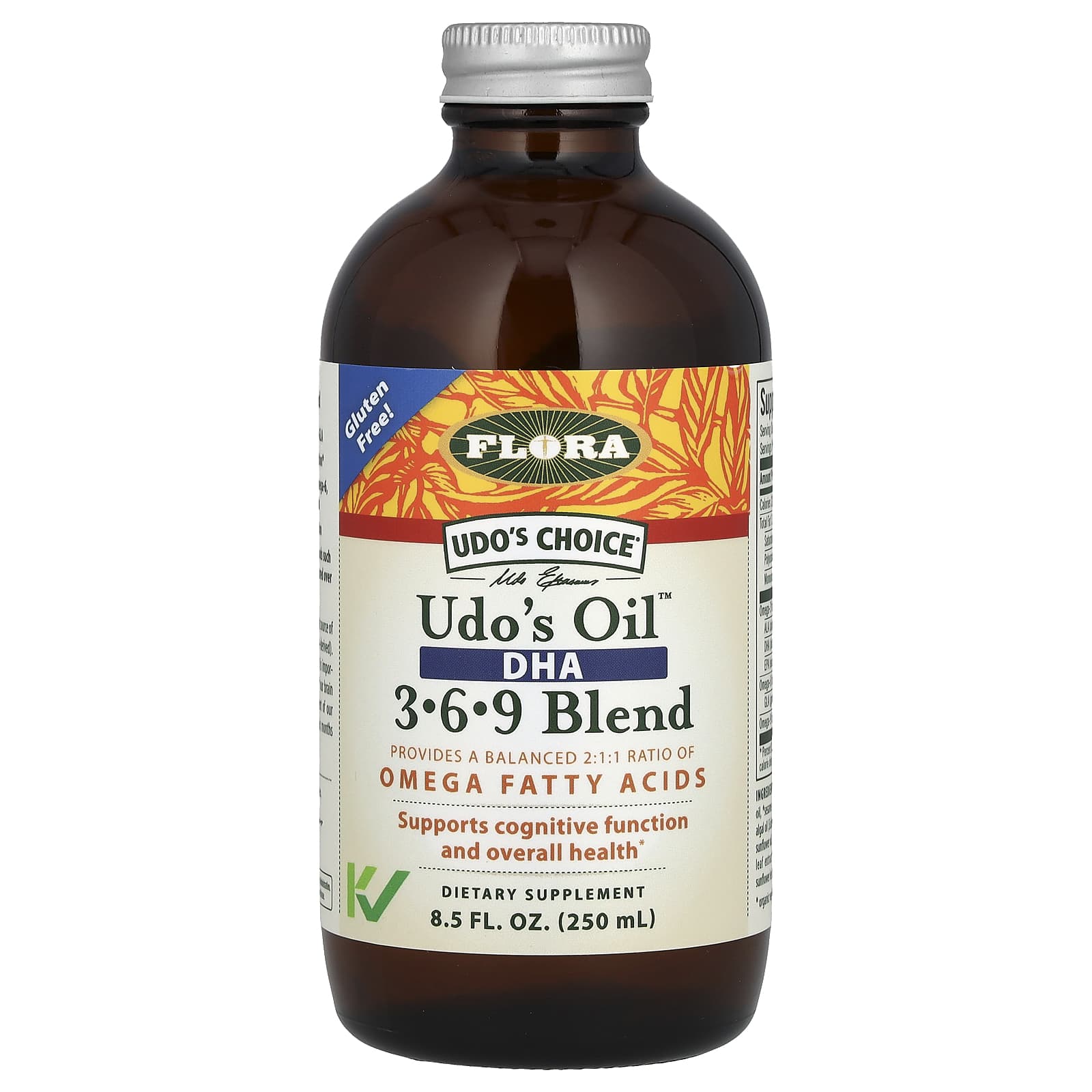 Flora, Udo's Choice, Udo's Oil, DHA 3-6-9 Blend, 8.5 fl oz (250 ml)