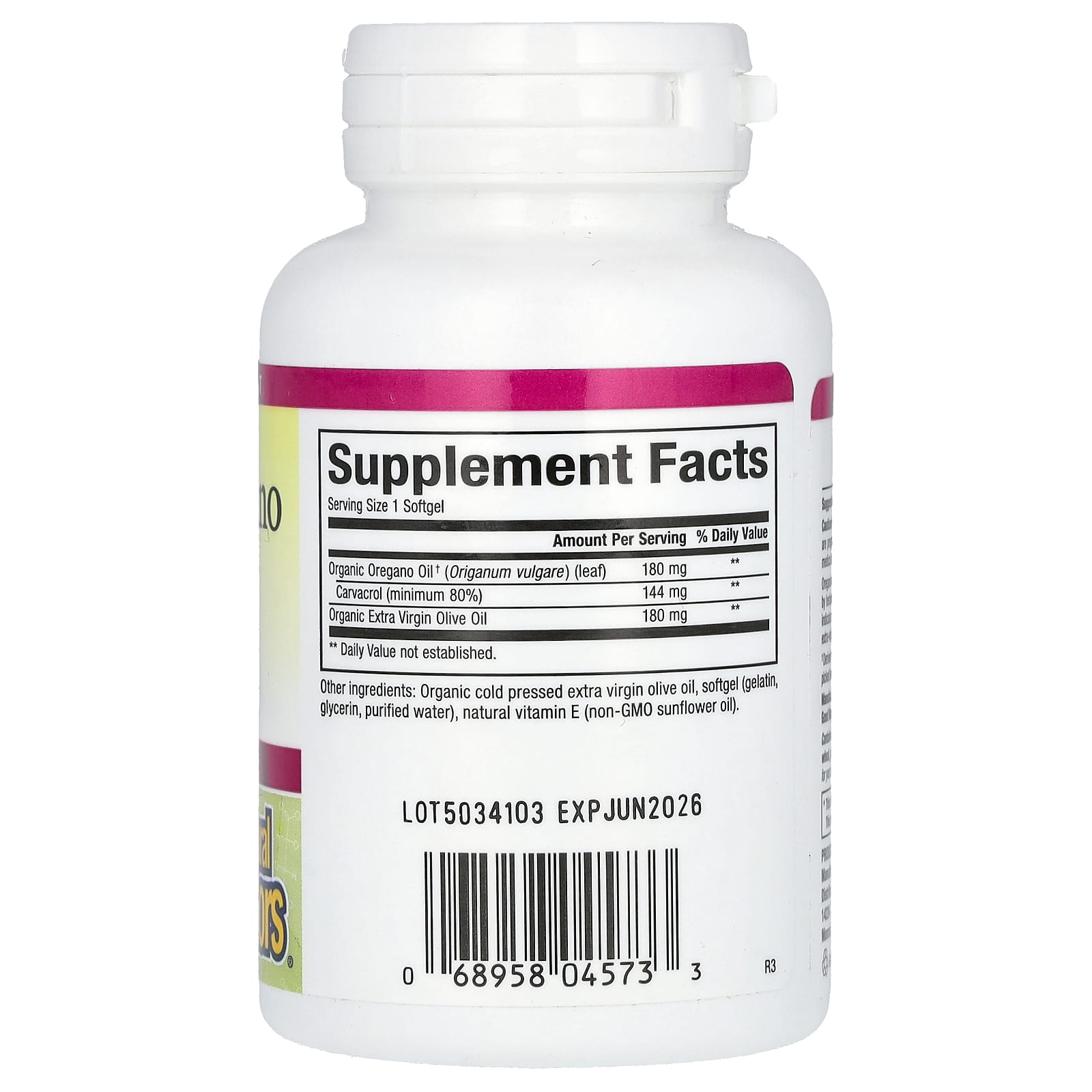 Natural Factors, Oil Of Oregano, 180 mg, 30 Softgels