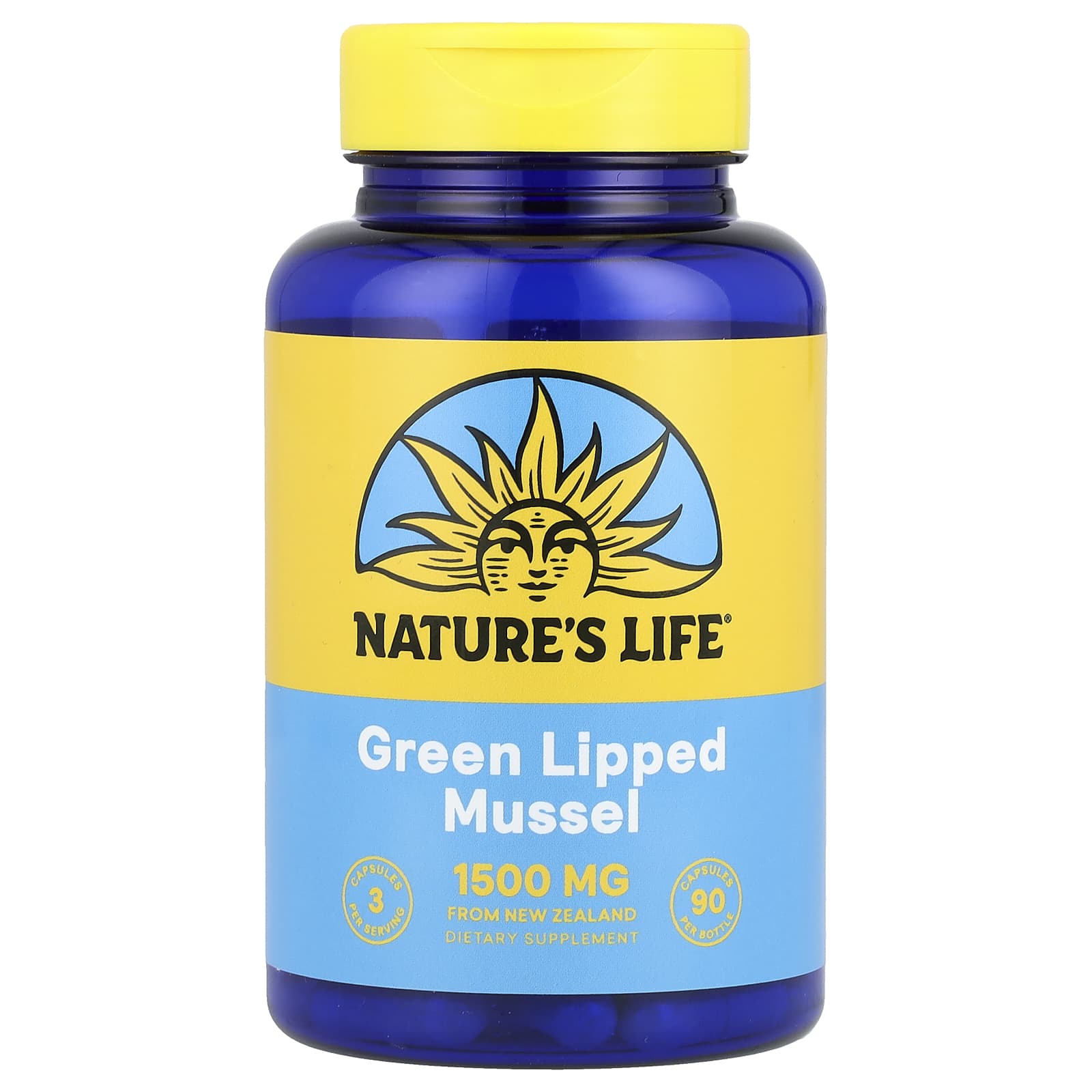 Nature's Life, Green Lipped Mussel, 90 Capsules (500 mg per Capsule)