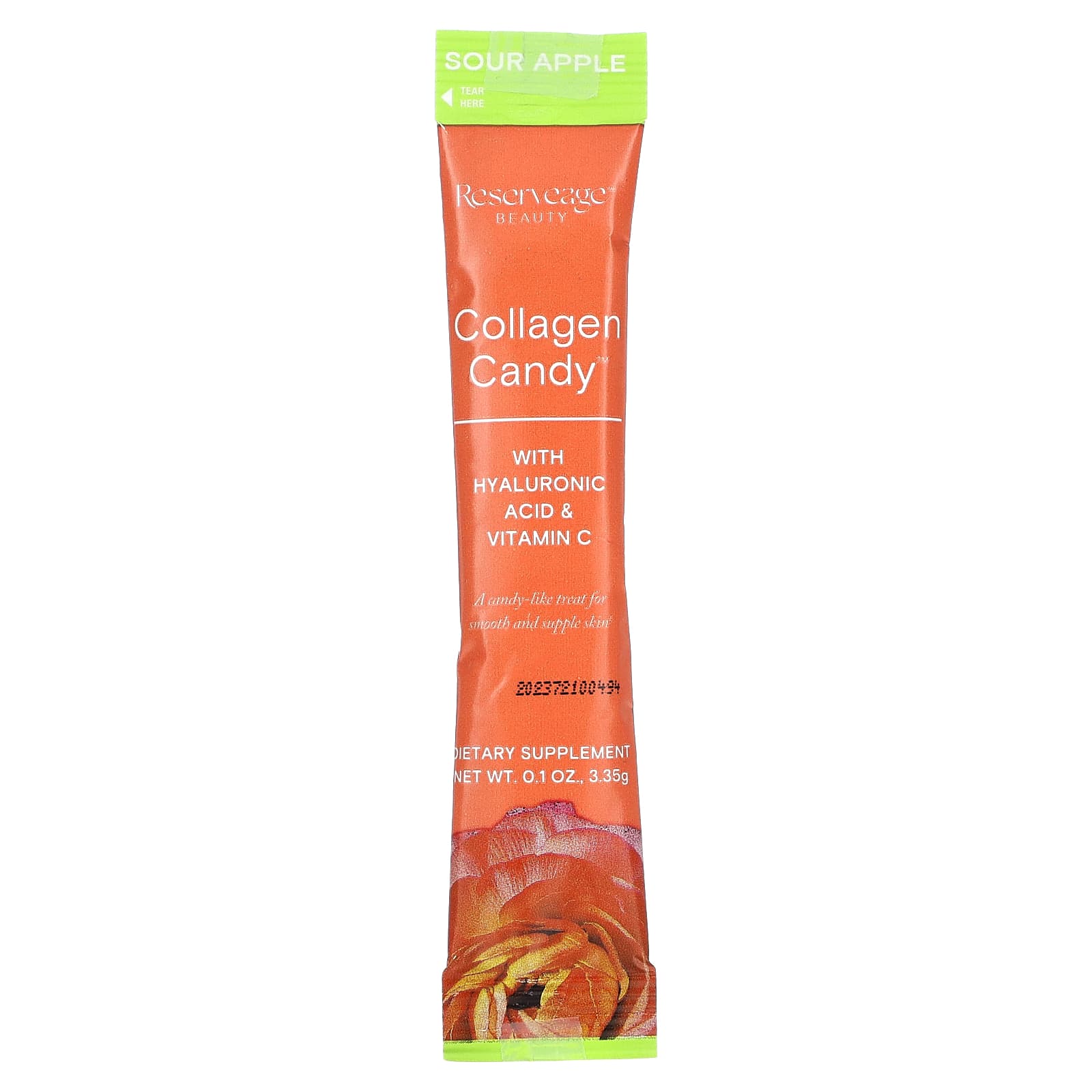 Reserveage Beauty, Collagen Candy, Sour Apple, 20 Stickpacks, 0.1 oz (3.35 g) Each