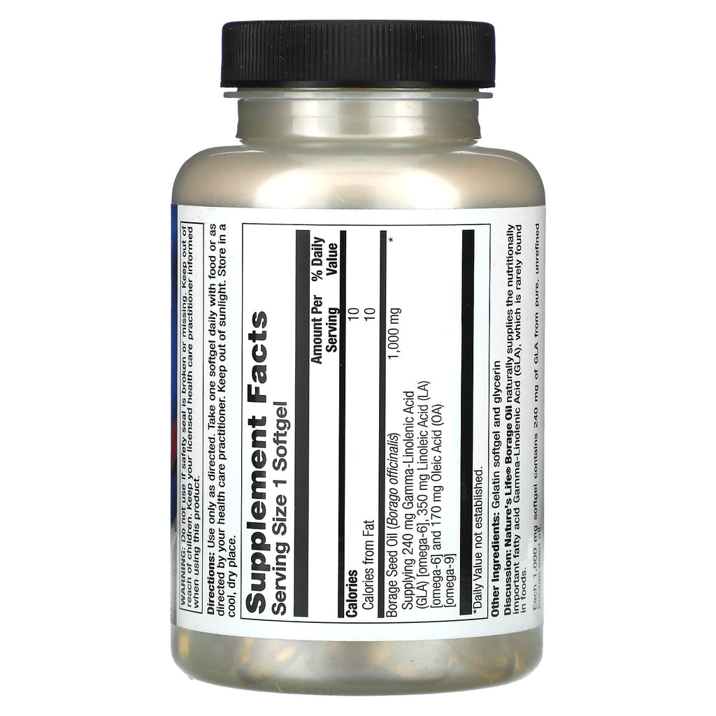 Nature's Life, Borage Oil, 1,000 mg , 60 Softgels
