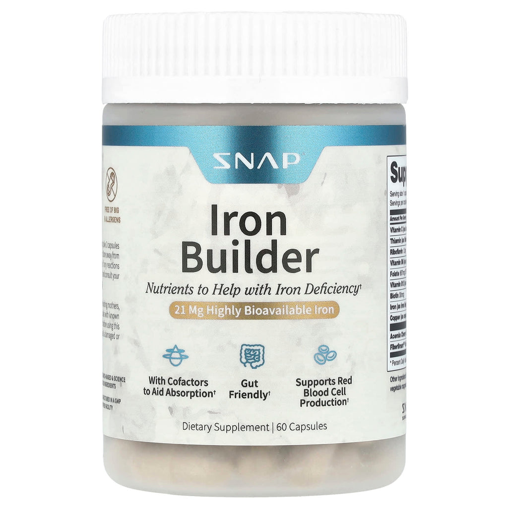Snap Supplements, Iron Builder, 60 Capsules