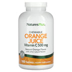 NaturesPlus, Vitamin C, Chewable Orange Juice, 500 mg, 180 Tablets