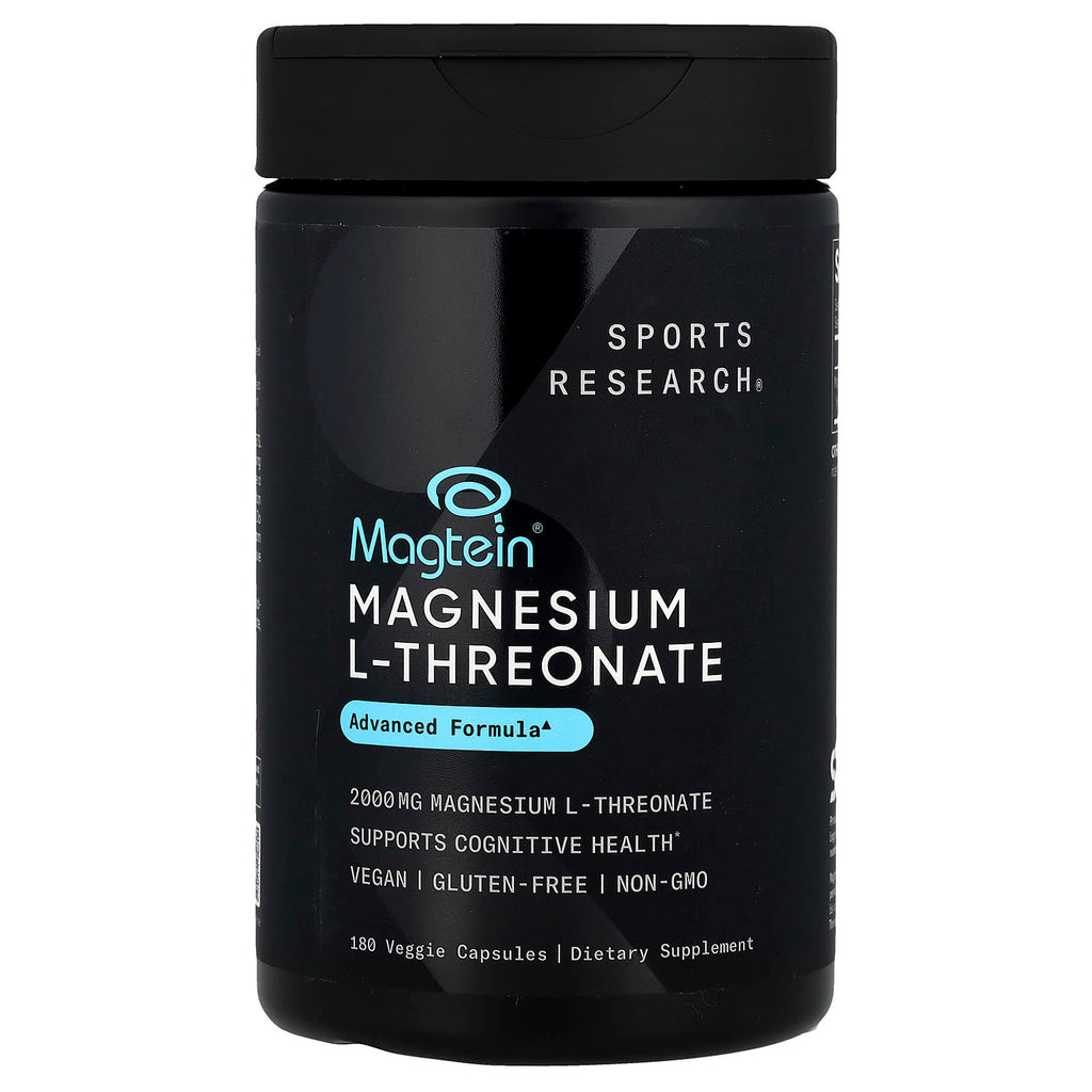 Sports Research, Magtein®, Magnesium L-Threonate, 180 Veggie Capsules (666 mg per Capsule)