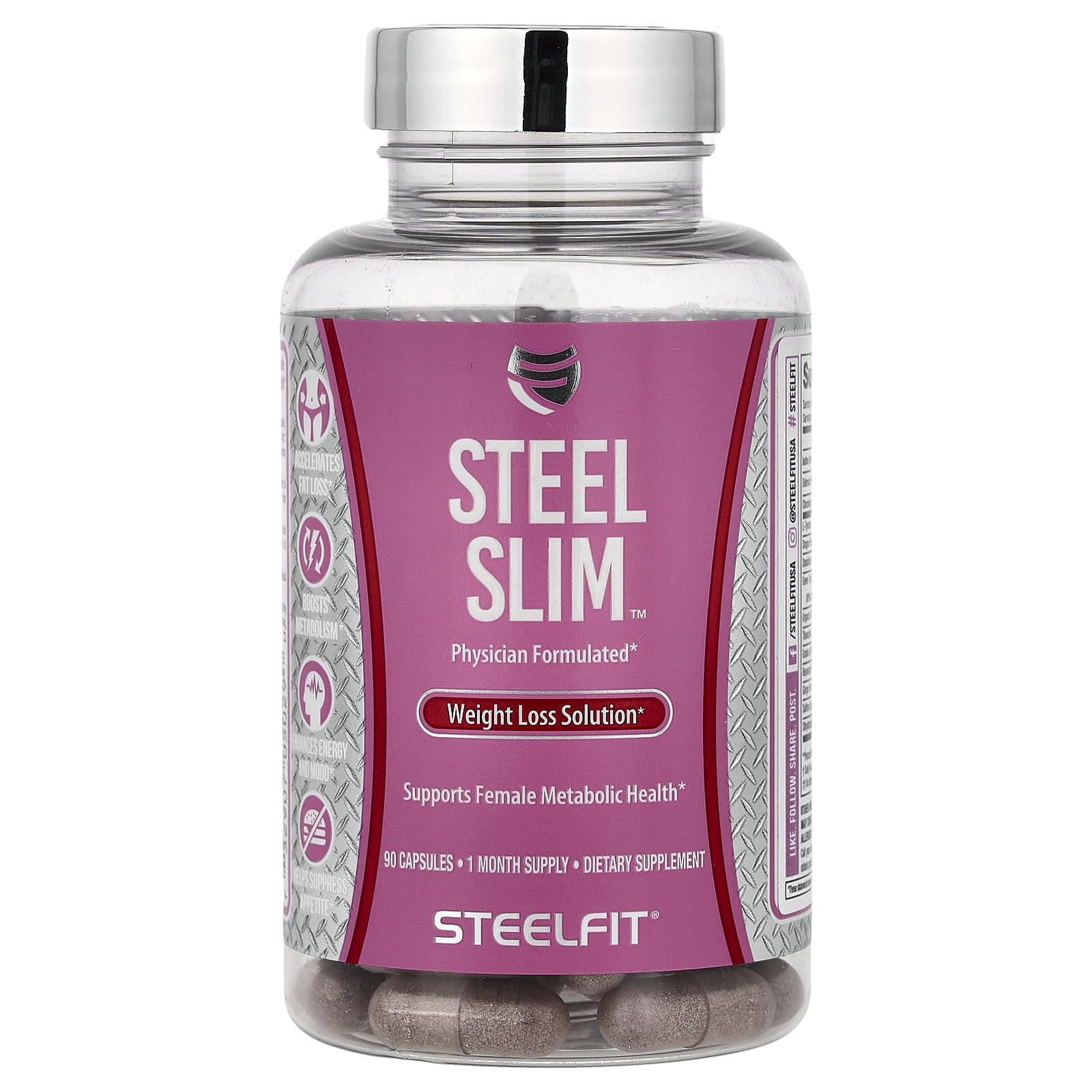 SteelFit, Steel Slim™, Weight Loss Solution, 90 Capsules