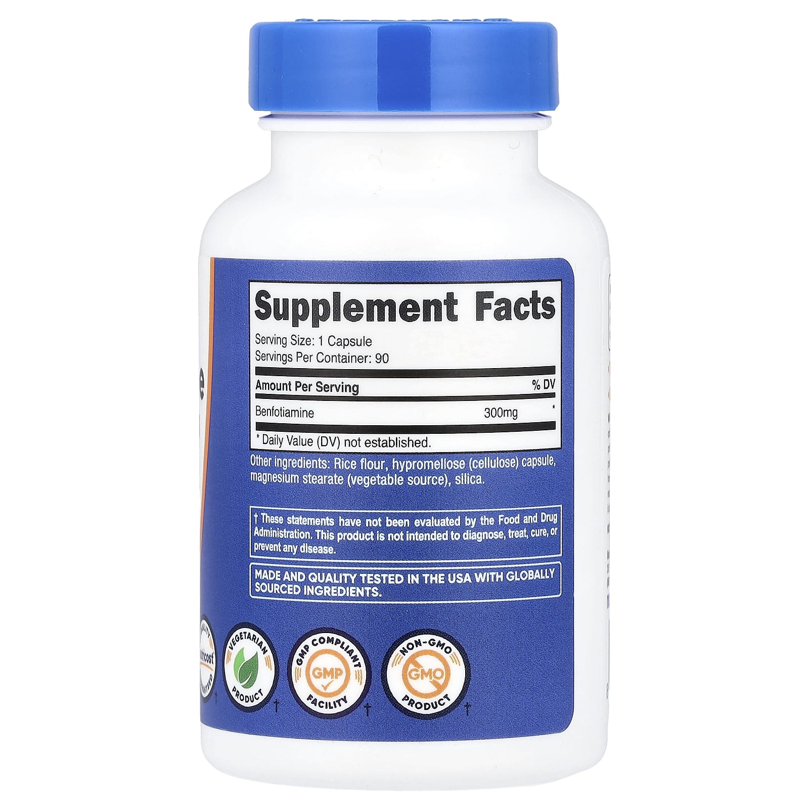 Nutricost, Benfotiamine, 300 mg, 90 Capsules
