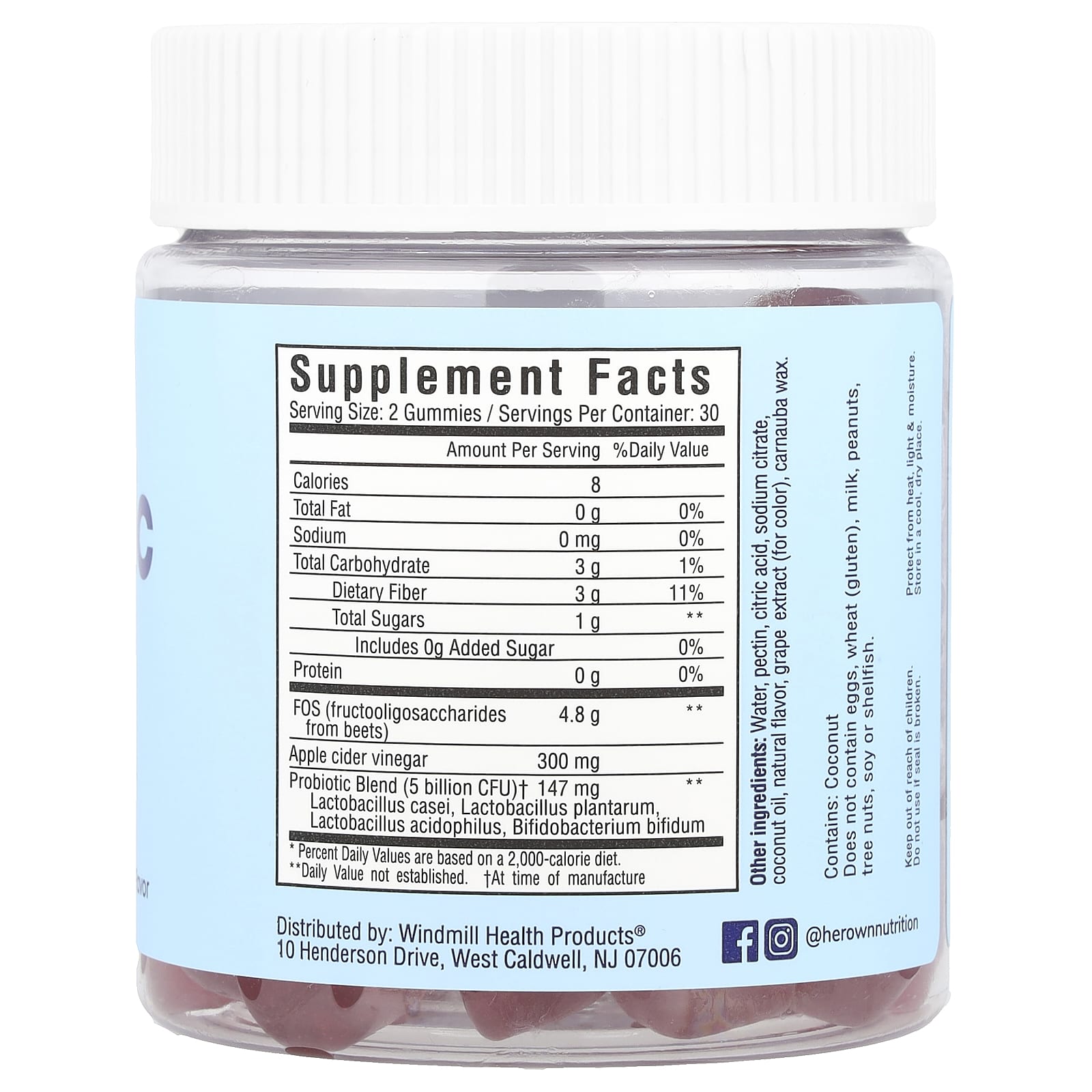 Her Own, Probiotic Gummies, Berry, 60 Gummies