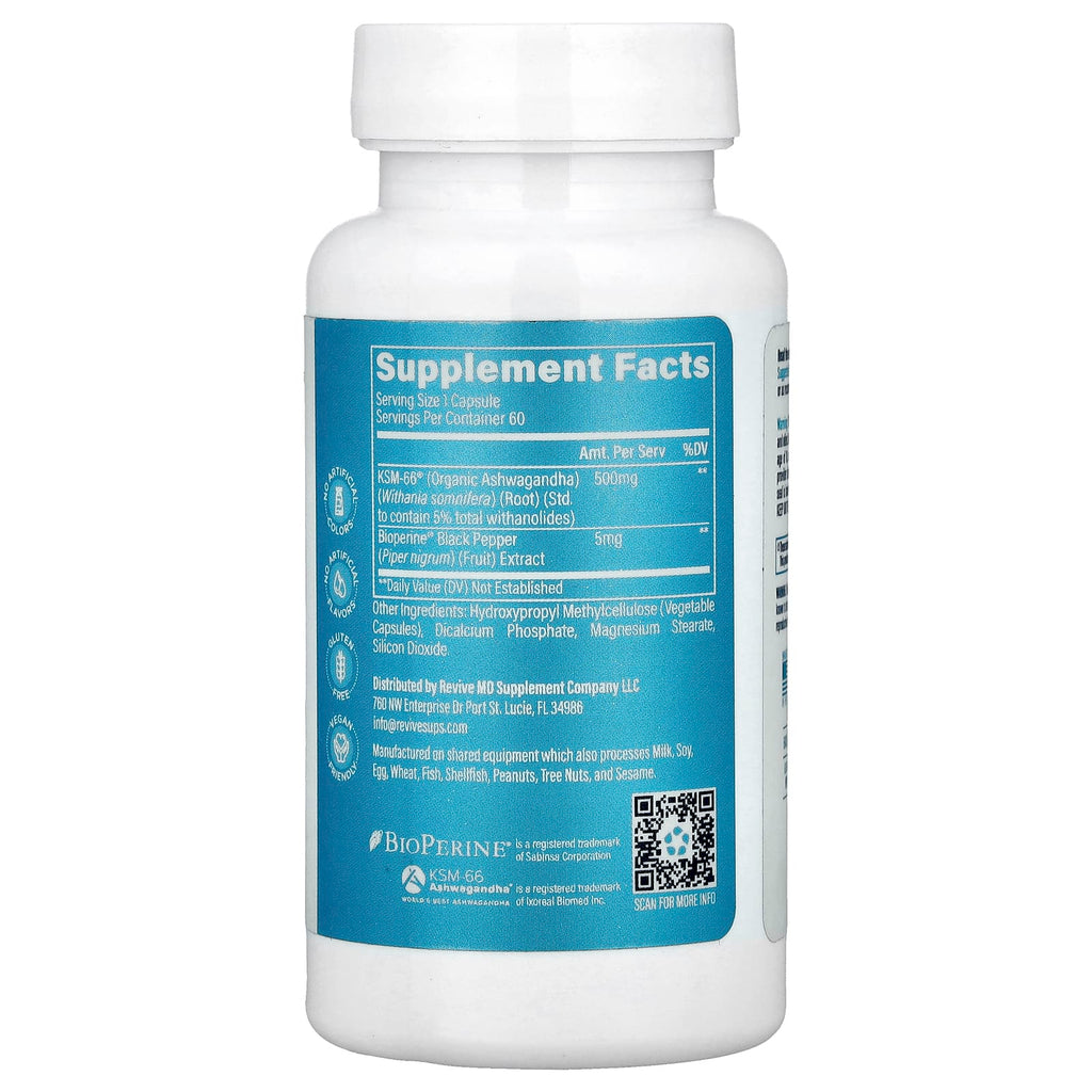 Revive, KSM-66® Ashwagandha , 60 Vegetarian Capsules