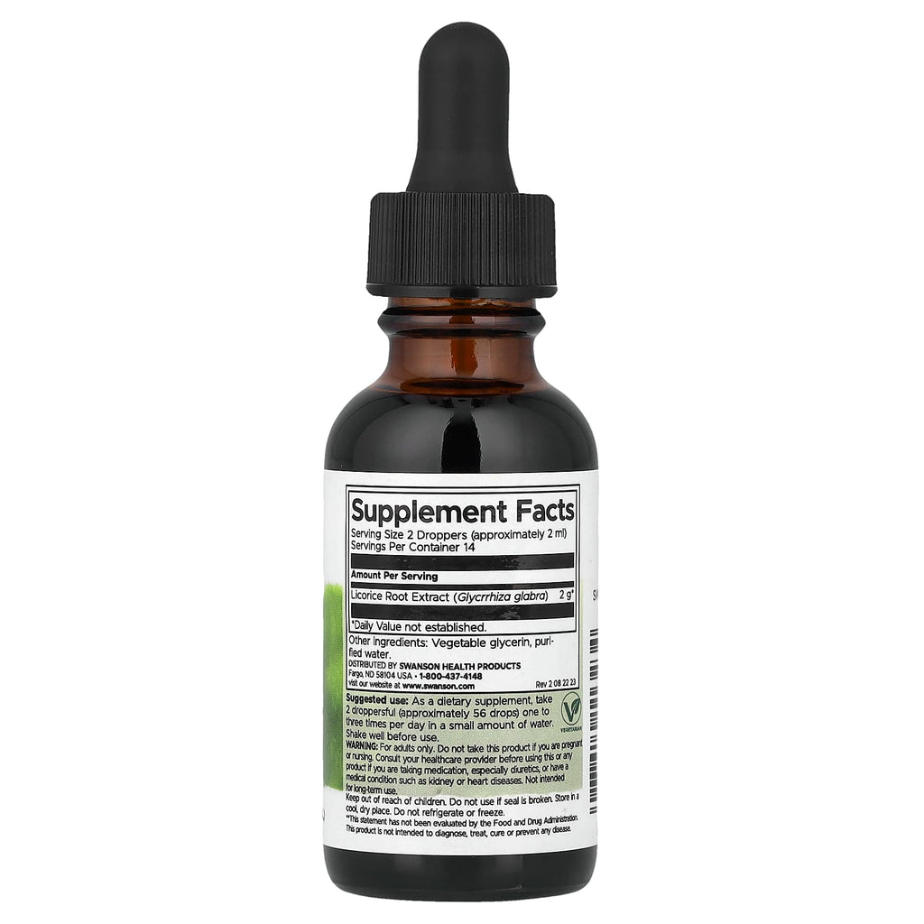 Swanson, Licorice Root Liquid Extract, 1 fl oz (29.6 ml)