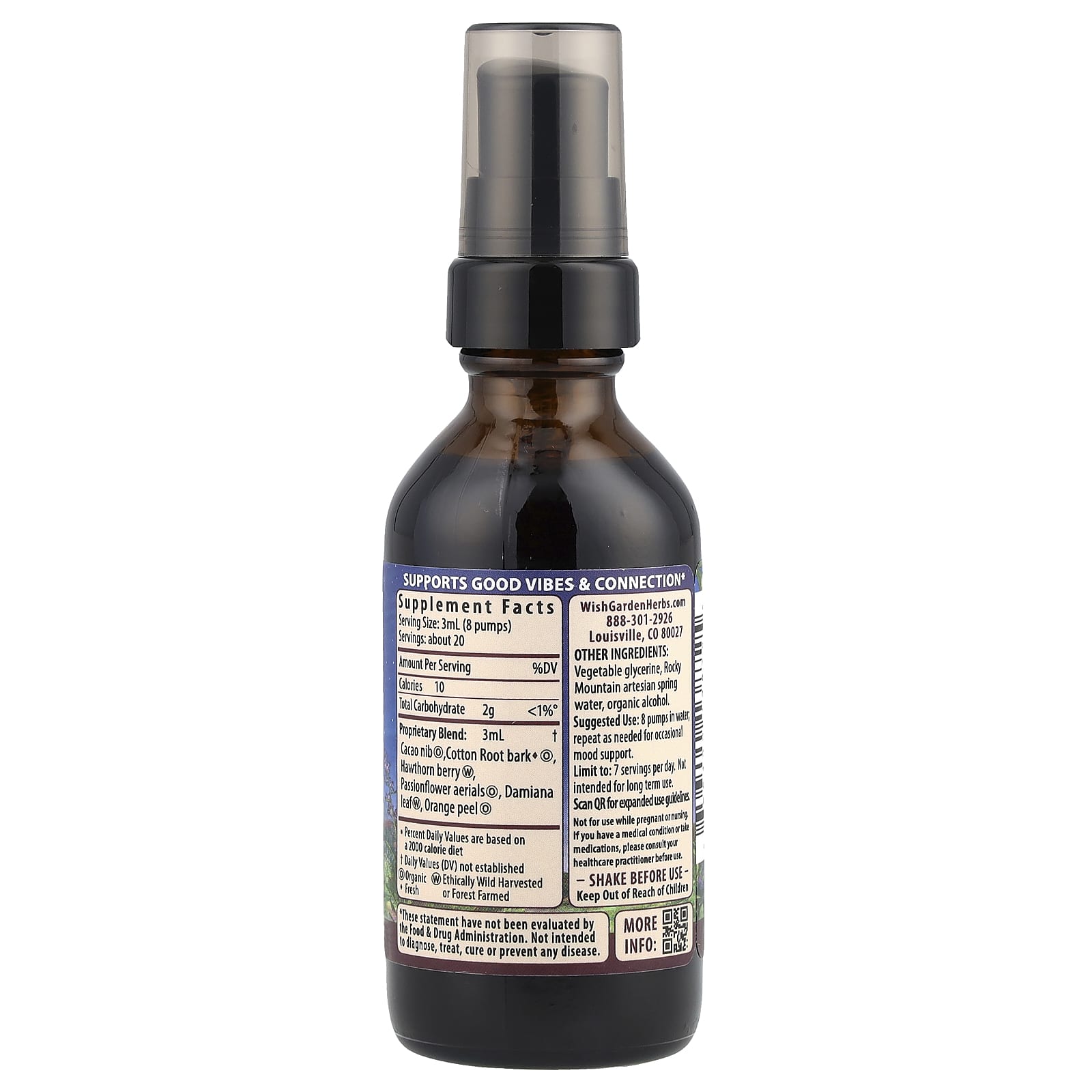 WishGarden Herbs, Liquid™ Bliss, Mood Elevator, 2 fl. oz. (59 ml)