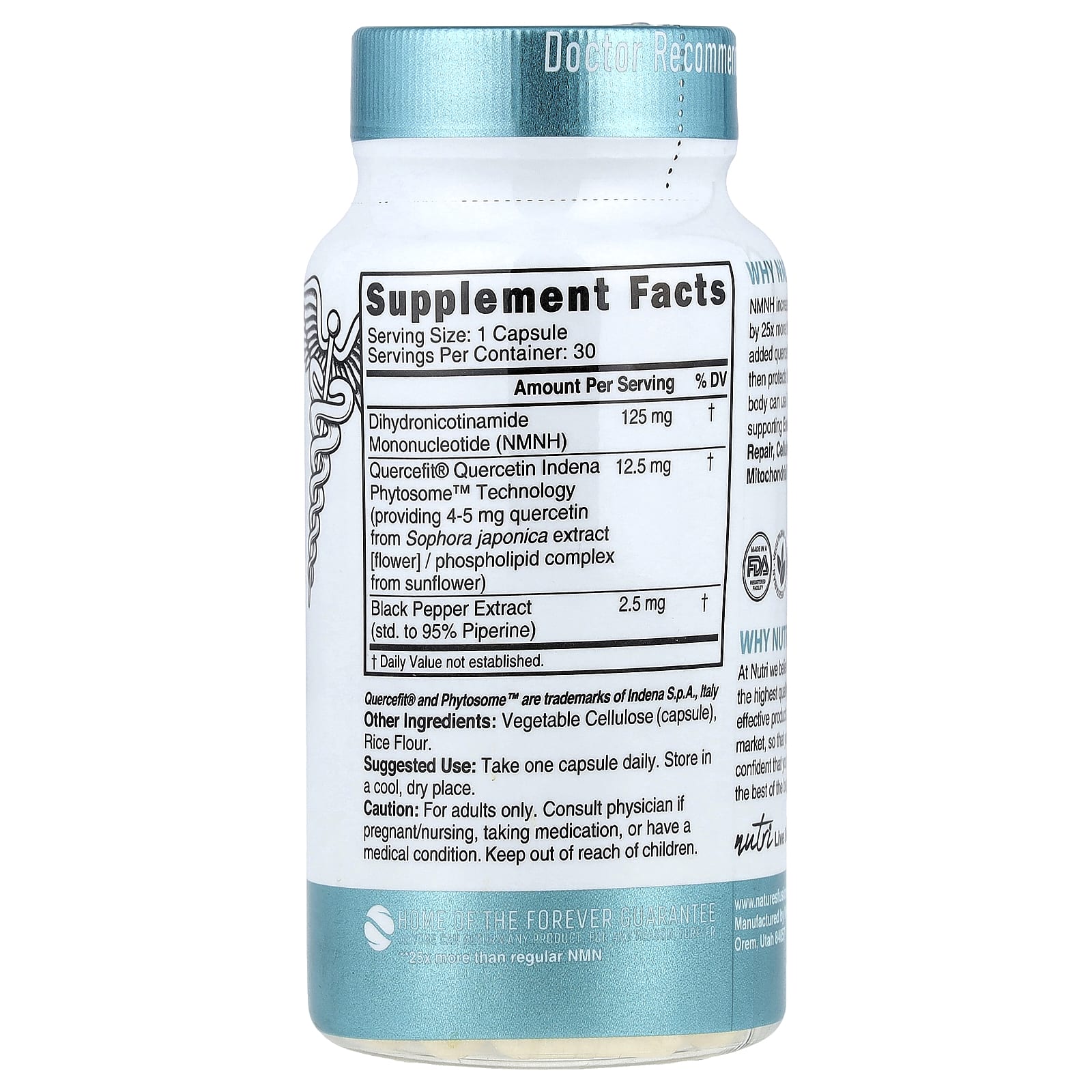 Nutri, NMNH, 30 Vegan Capsules