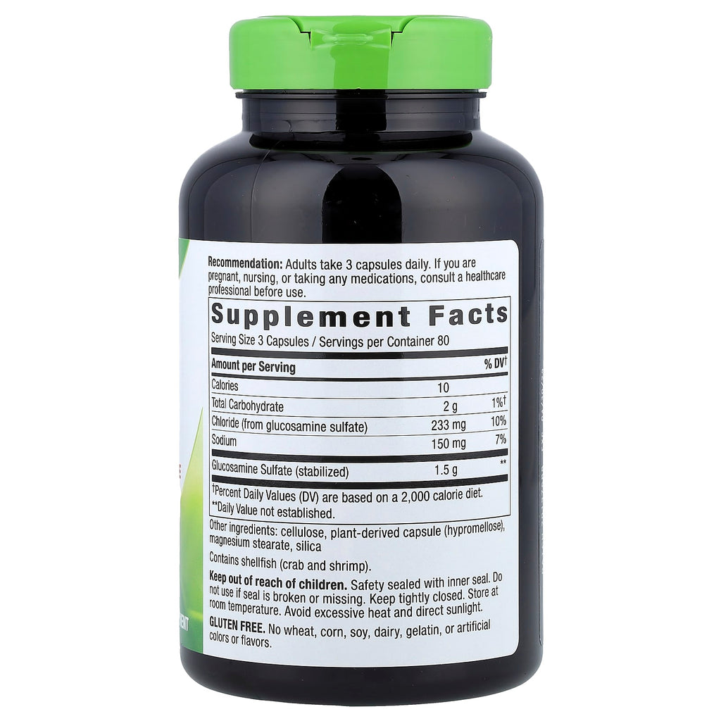 Nature's Way, GS-500™ Glucosamine Sulfate, Stable Form, 240 Capsules (0.5 g per Capsule)