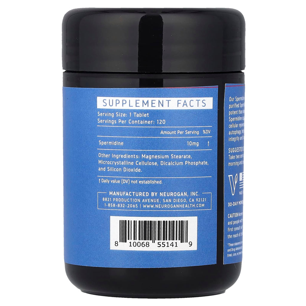 Neurogan Health, Spermidine, 10 mg, 120 Tablets, 1.48 oz (42 g)