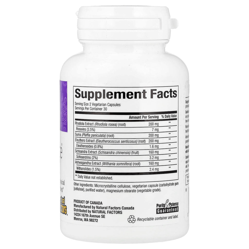 Natural Factors, Womensense®, AdrenaSense®, Adrenal Formula, 60 Vegetarian Capsules
