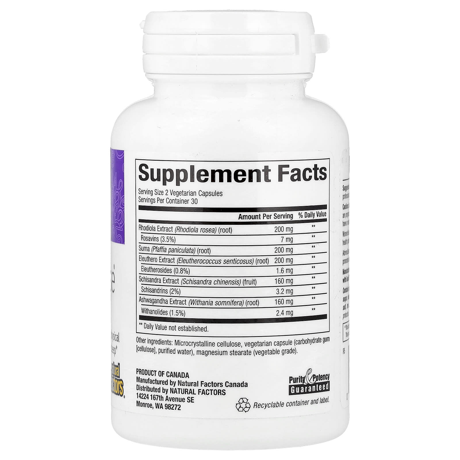 Natural Factors, Womensense®, AdrenaSense®, Adrenal Formula, 60 Vegetarian Capsules
