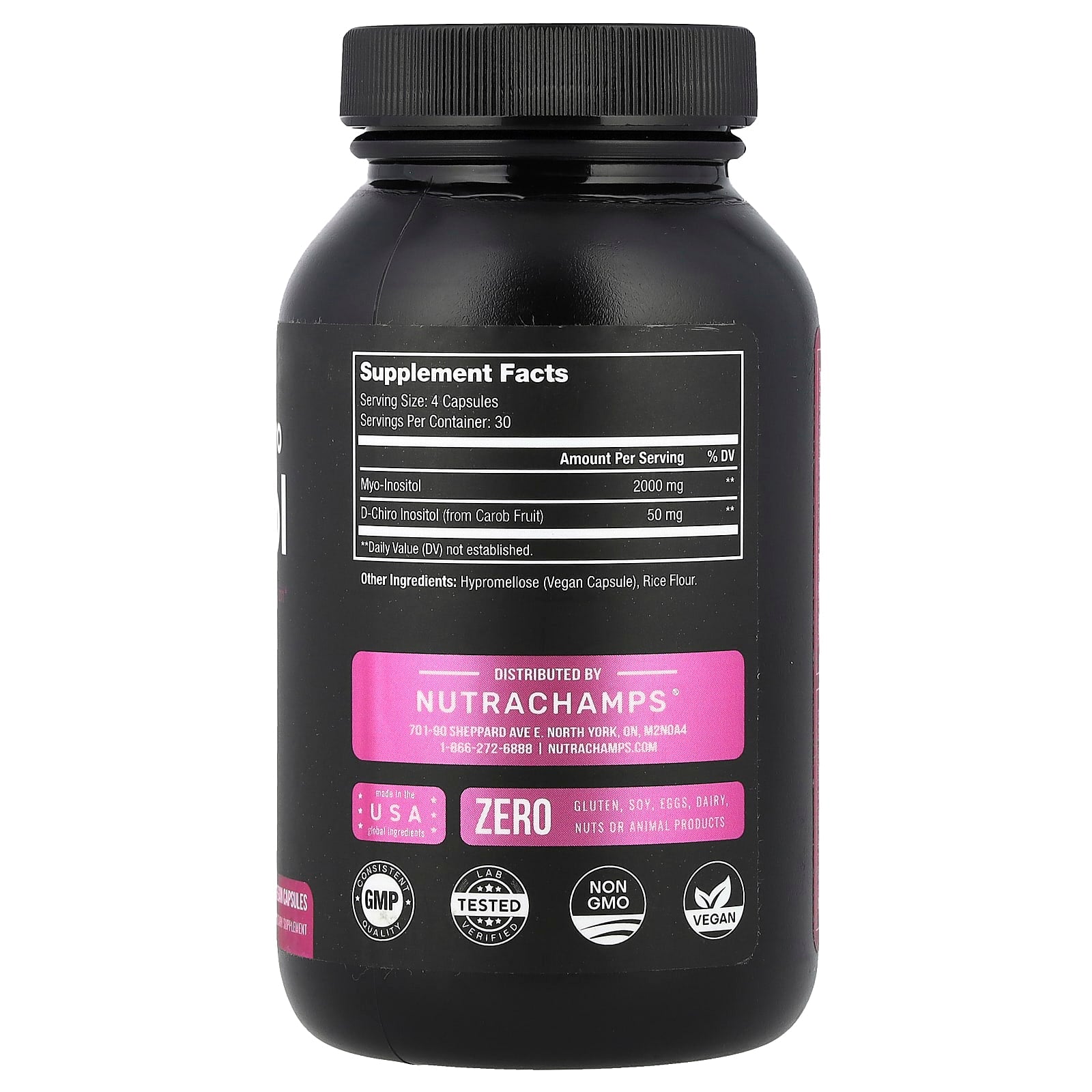 NutraChamps, Myo & D-Chiro Inositol , 120 Vegan Capsules