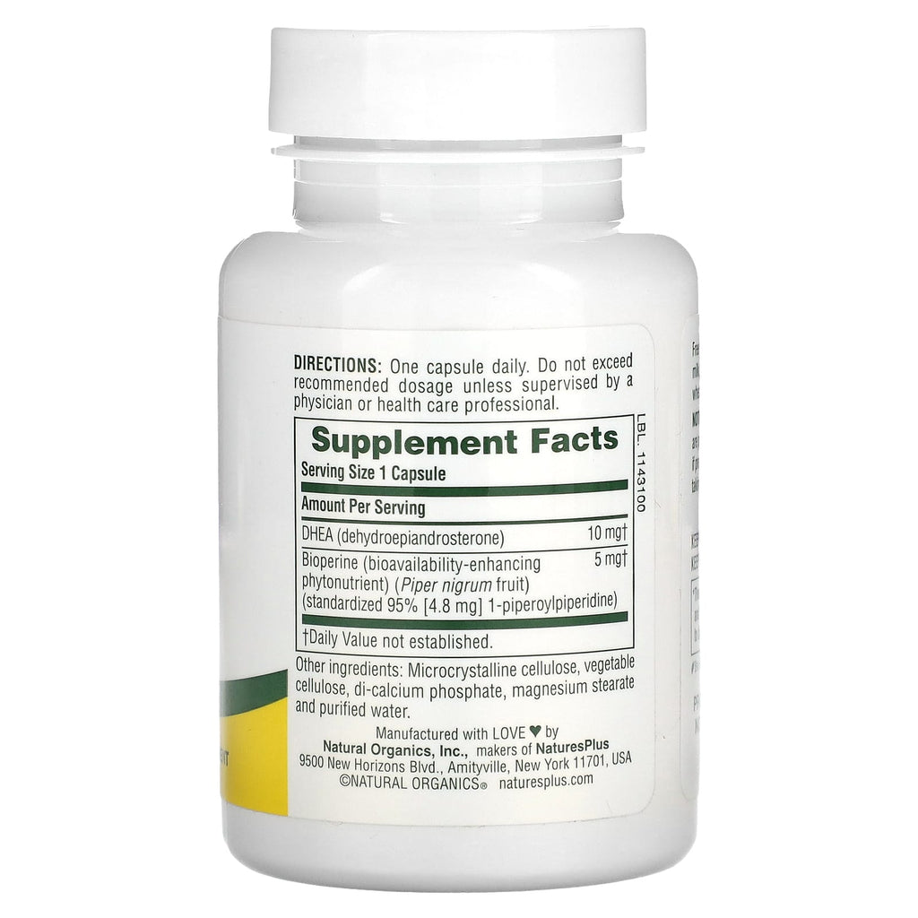NaturesPlus, DHEA-10 With Bioperine, 90 Capsules