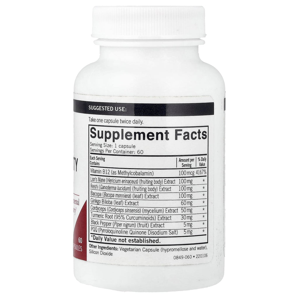 Kirkman Labs, Mushroom, Mental Clarity & Focus, 60 Capsules