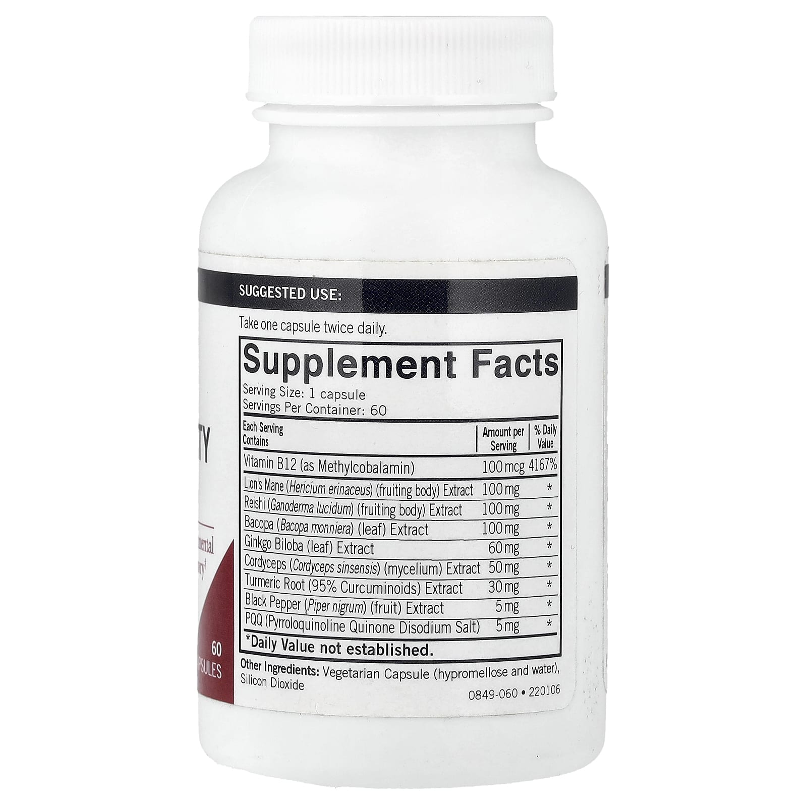Kirkman Labs, Mushroom, Mental Clarity & Focus, 60 Capsules