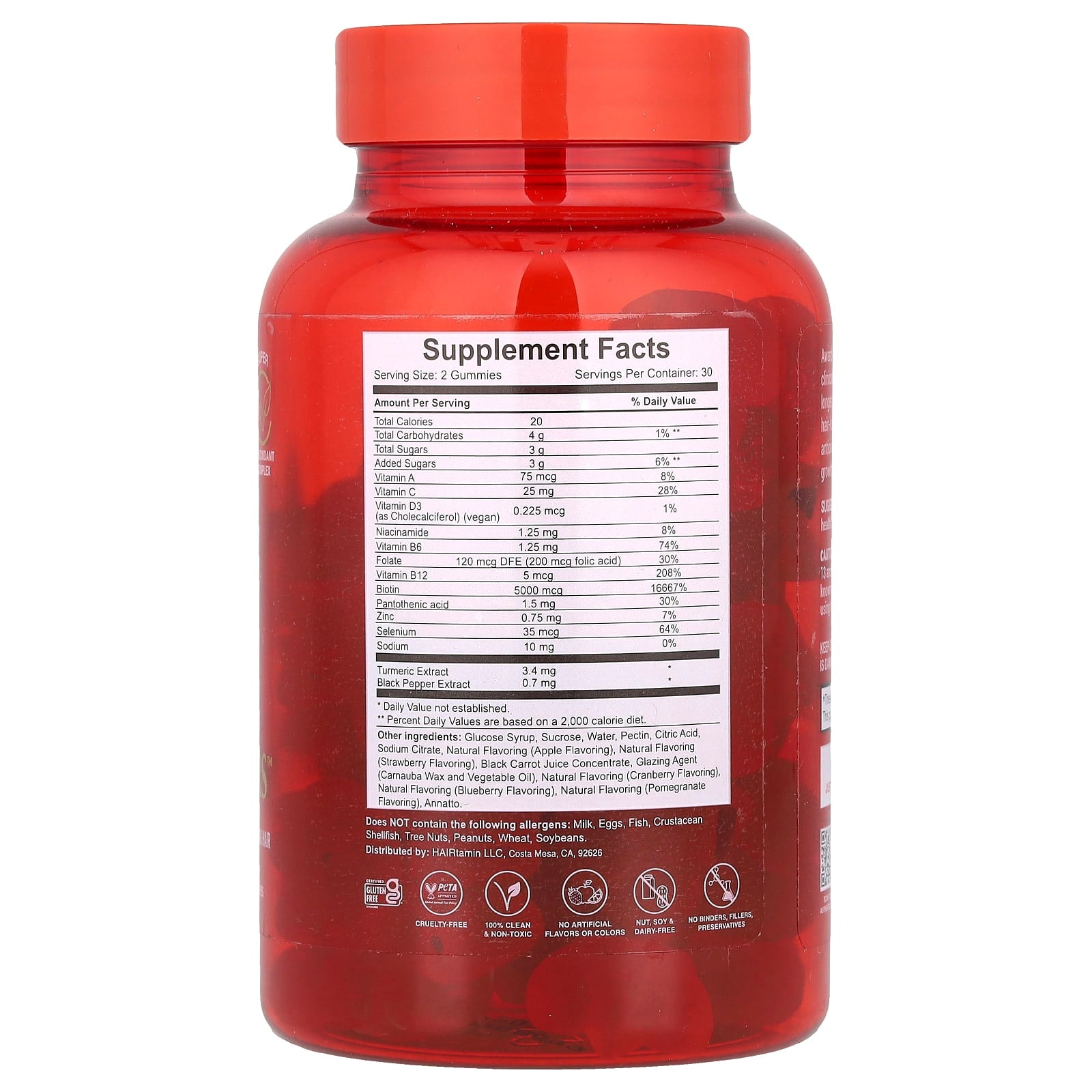 HAIRtamin, Gummy Stars™, Superfruit Medley, 60 Vegan Gummies