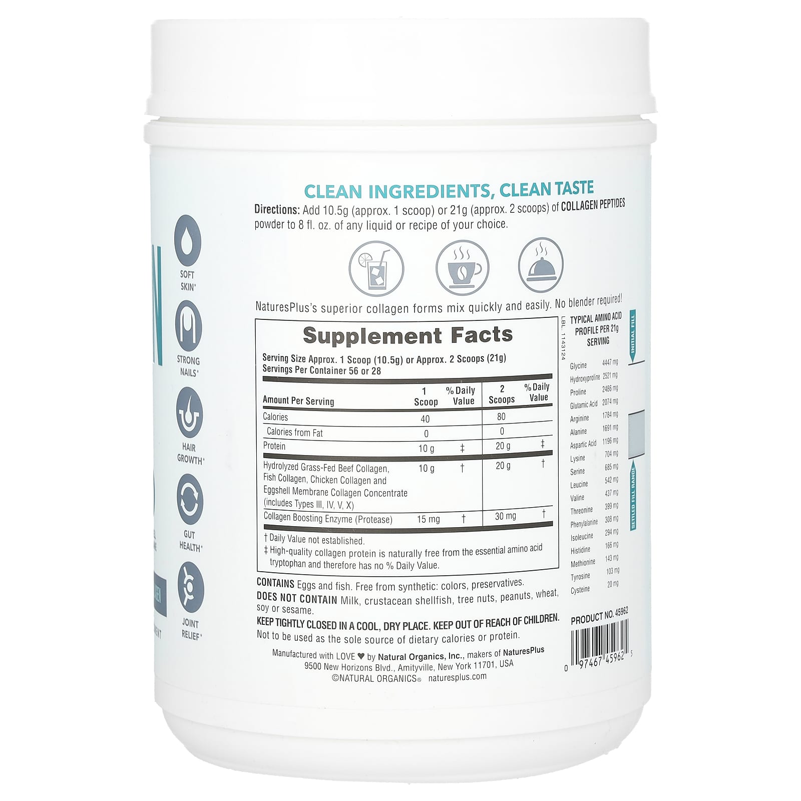 NaturesPlus, Collagen Peptides, 1.3 lbs (588 g)