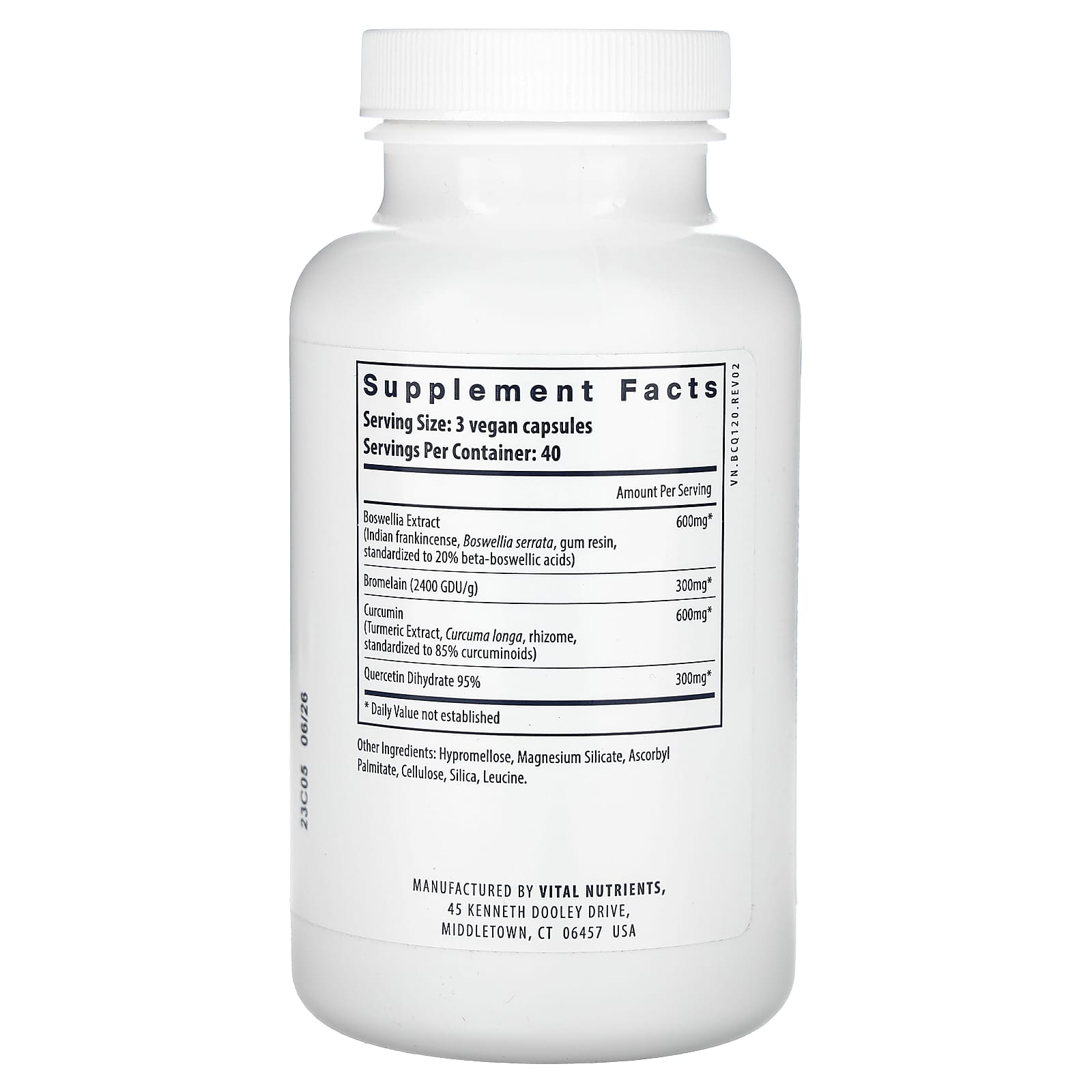 Vital Nutrients, BCQ, 120 Vegan Capsules