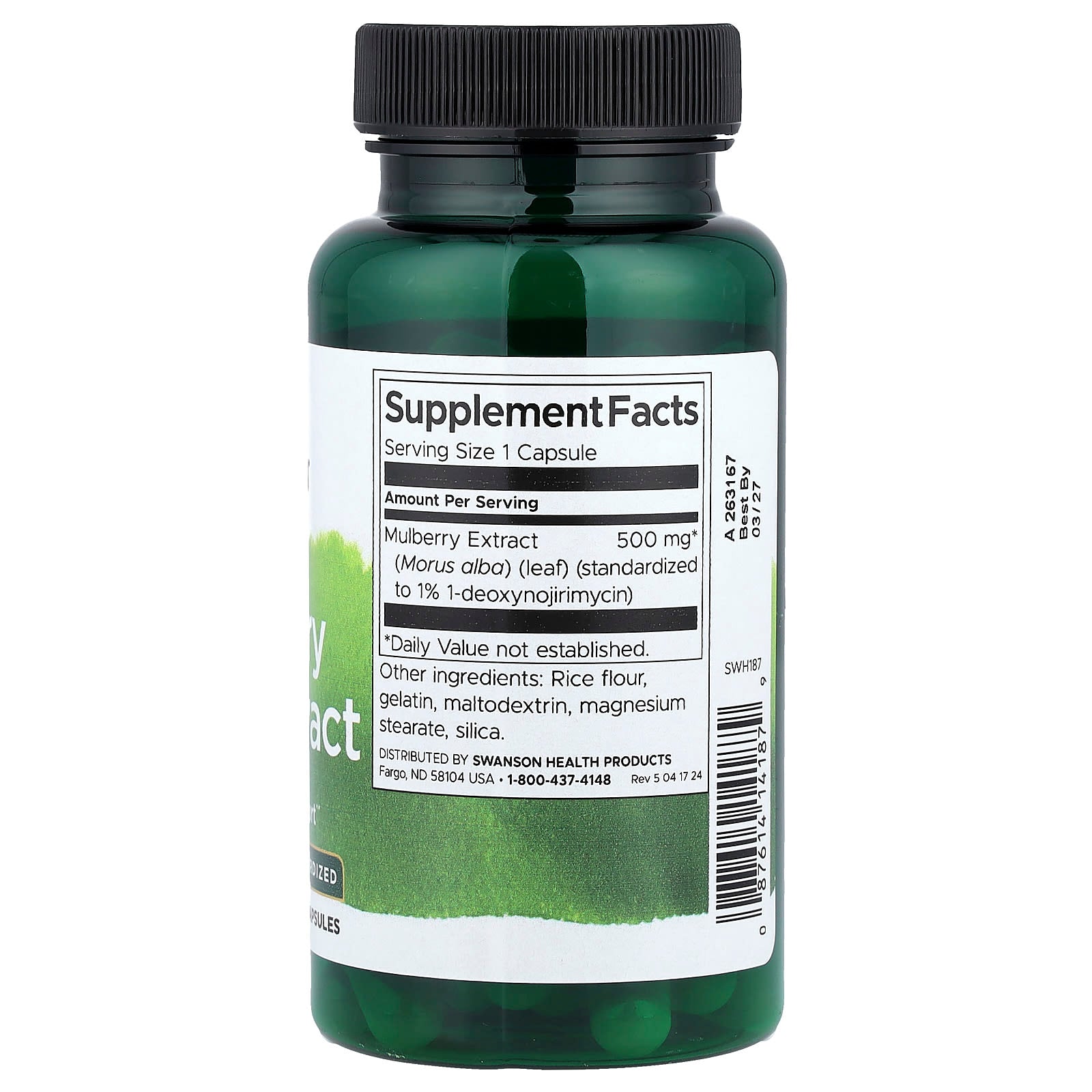 Swanson, Mulberry Leaf Extract, 500 mg, 60 Capsules