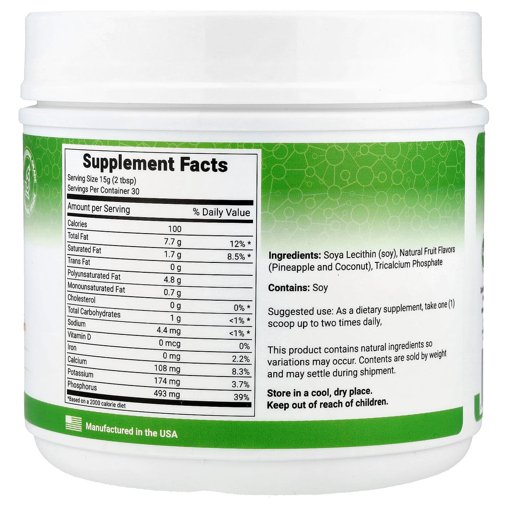 Lewis Labs, Lecithin Granules, Natural Coconut and Pineapple, 16 oz (454 g)