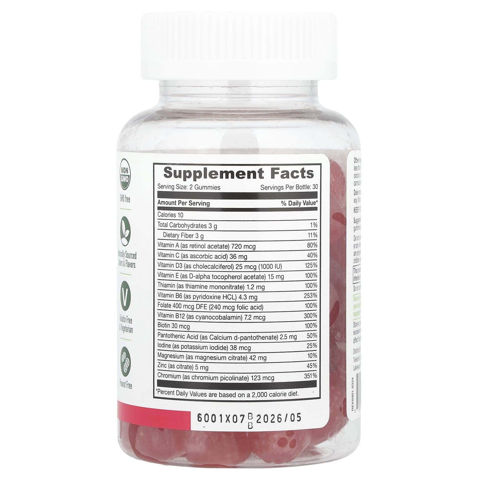 YumVs, Zero Diabetic Multivitamin Gummies, Raspberry, 60 Gummies