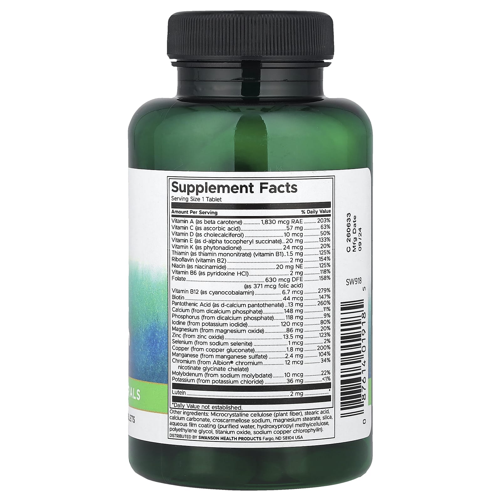 Swanson, Adults 50+ Multi Without Iron, 100 Tablets