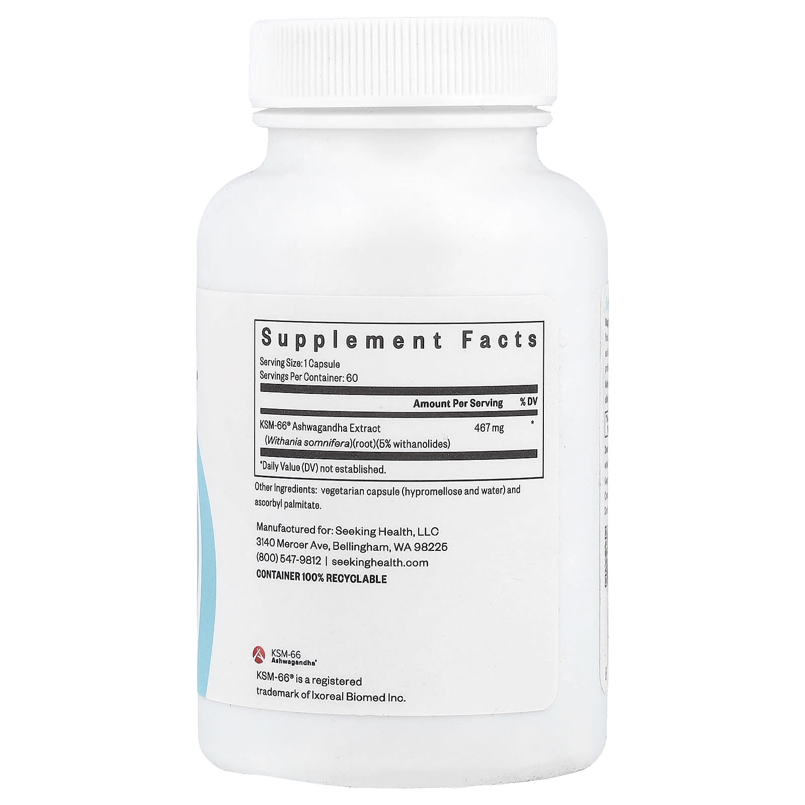 Seeking Health, Ashwagandha, 467 mg, 60 Capsules