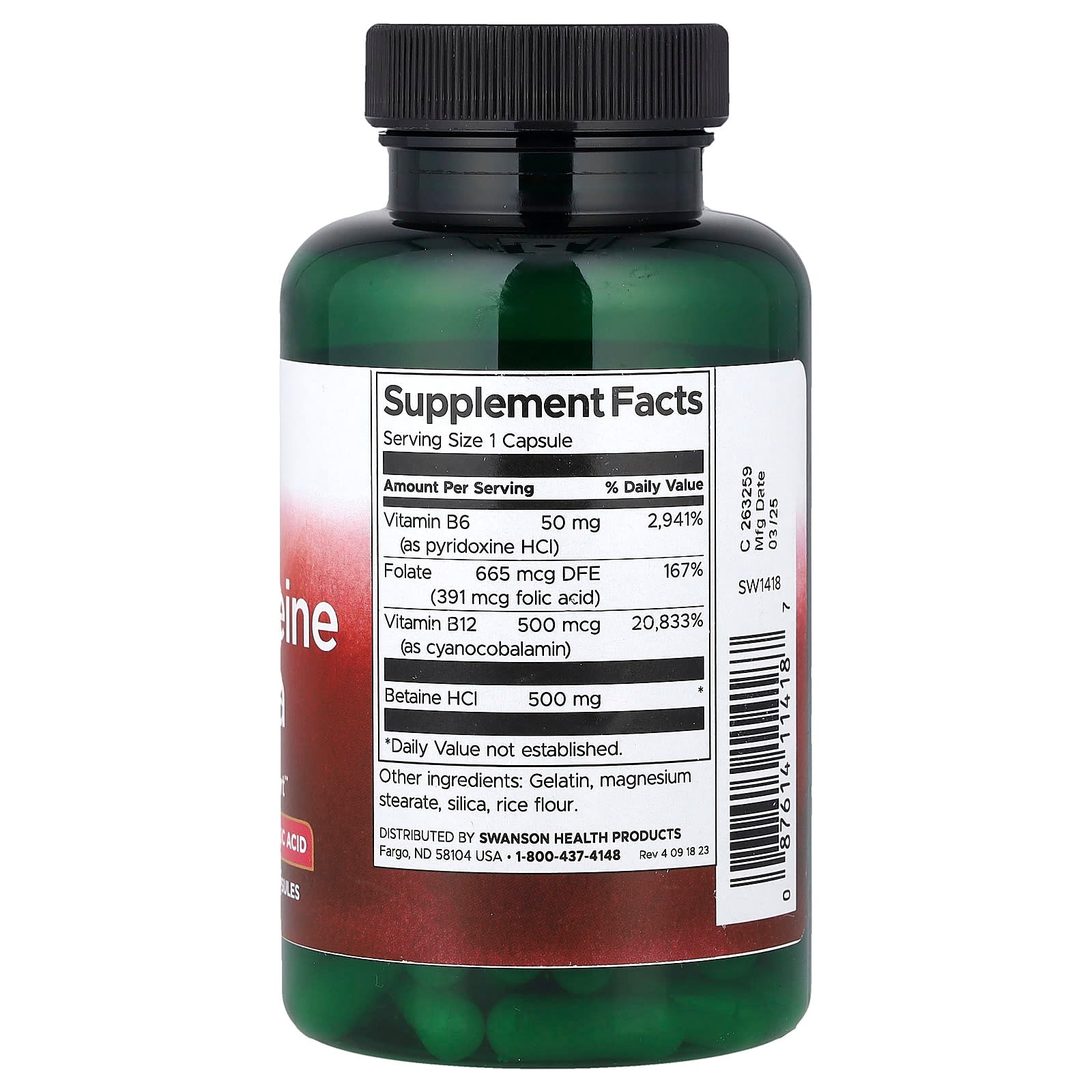 Swanson, Homocysteine Formula, 120 Capsules