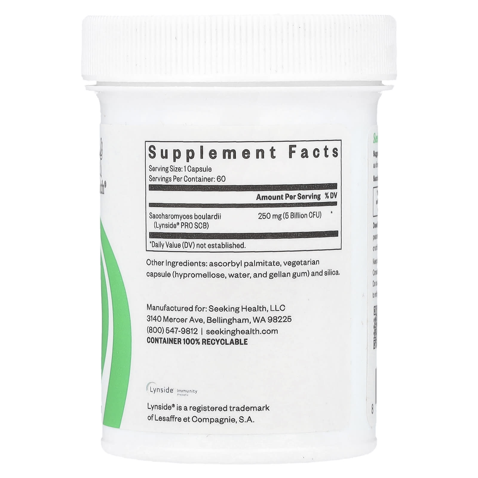 Seeking Health, Saccharomyces Boulardii, 5 Billion CFU, 60 Capsules