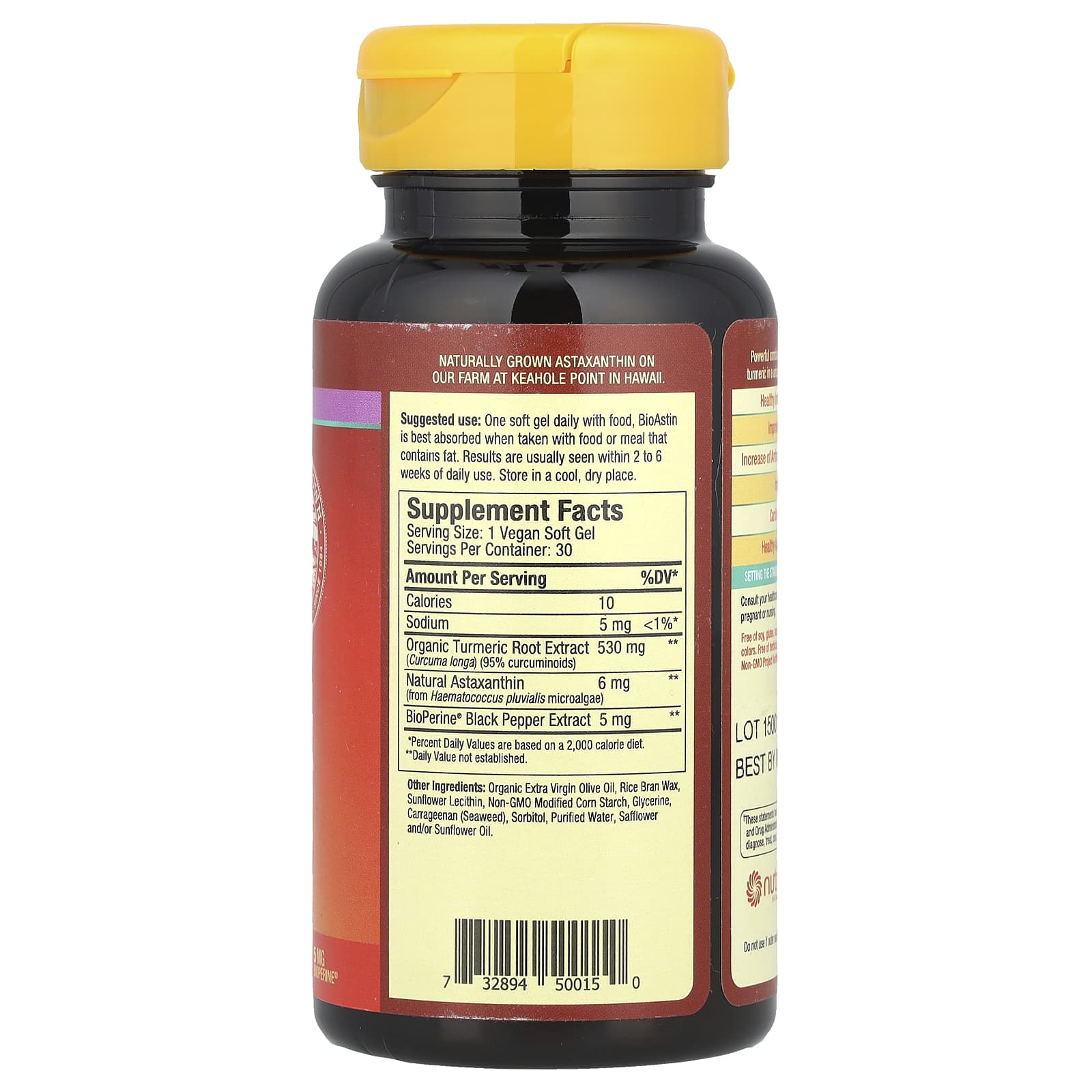 Nutrex Hawaii, Turmericastin™, BioAstin® Hawaiian Astaxanthin®, 30 Vegan Soft Gels