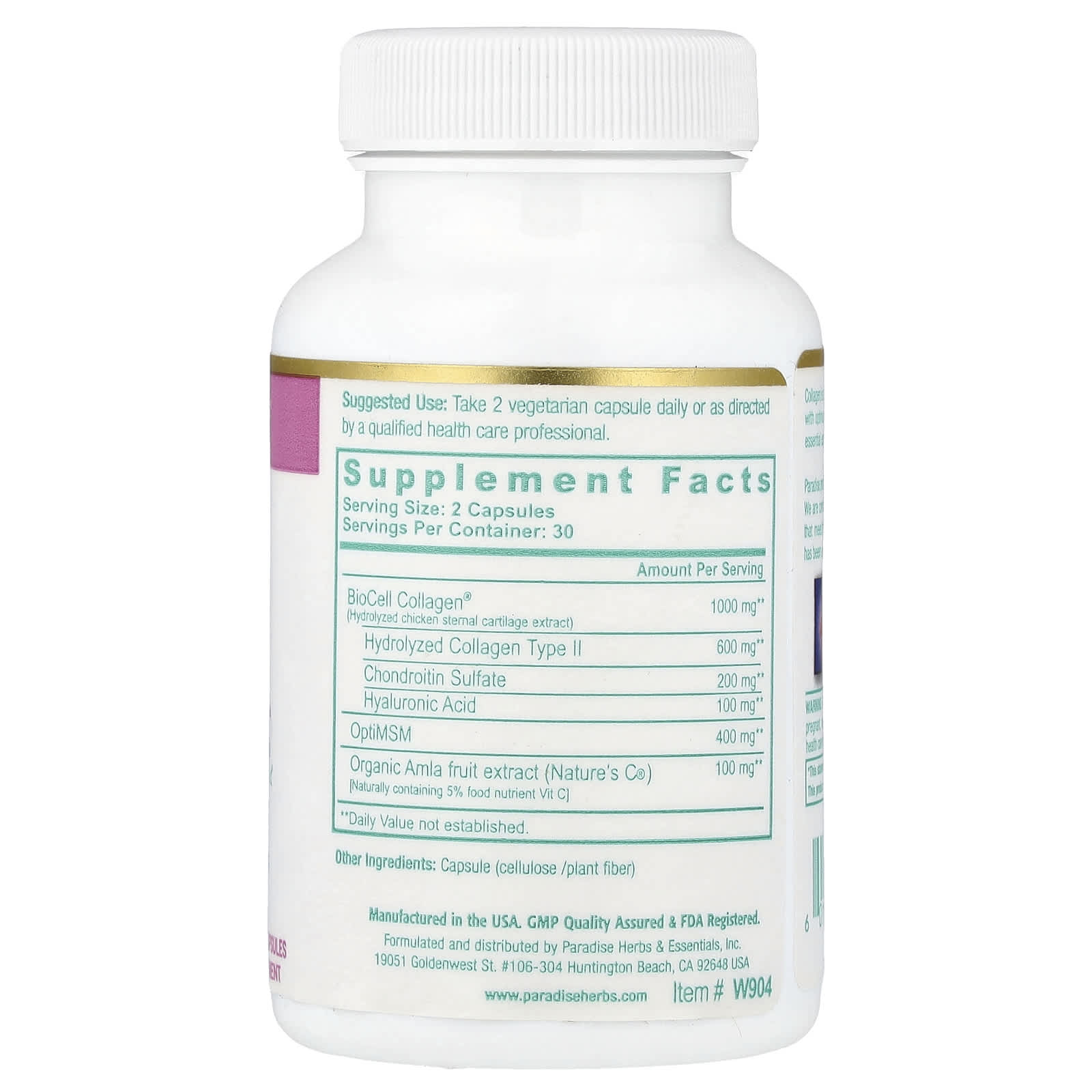 Paradise Herbs, Whole-Woman® Collagen, 60 Vegetarian Capsules