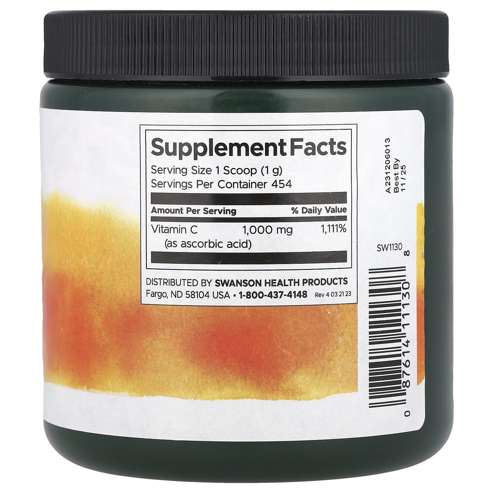 Swanson, 100% Pure C-1000, Vitamin C Powder, 16 oz (454 g)