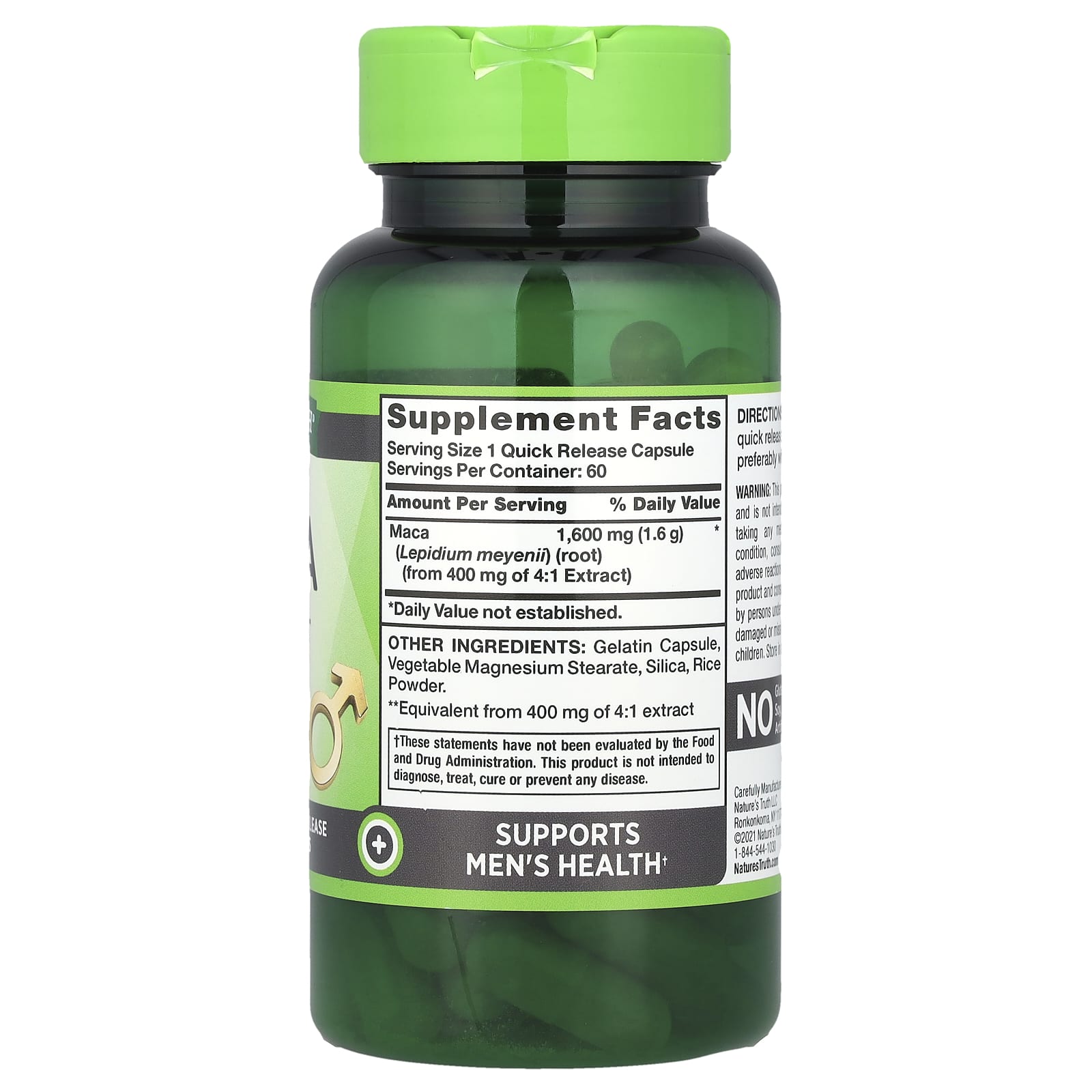 Nature's Truth, Maca, 1,600 mg, 60 Quick Release Capsules