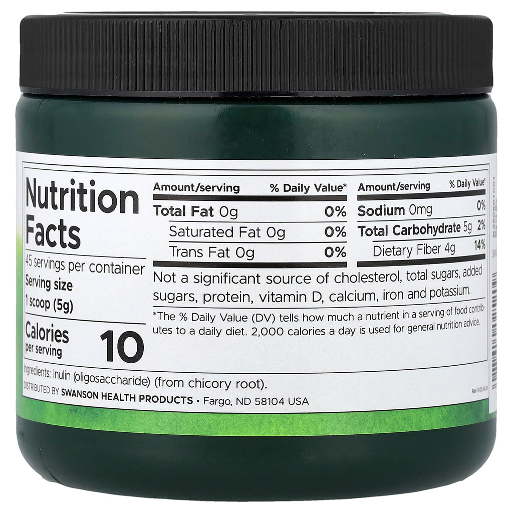 Swanson, Inulin, Prebiotic Soluble Fiber, 8 oz (227 g)