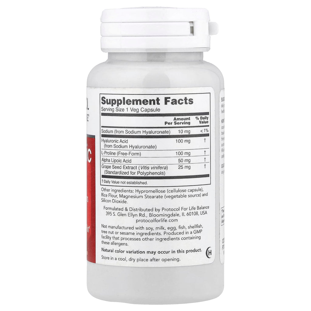 Protocol for Life Balance, Hyaluronic Acid, 60 Veg Capsules