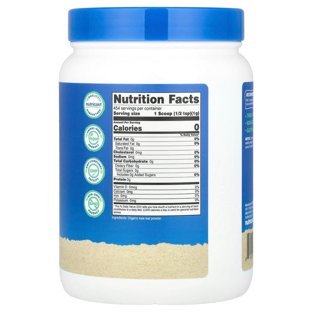 Nutricost, Organic Kale Powder, Unflavored, 16.2 oz (454 g)