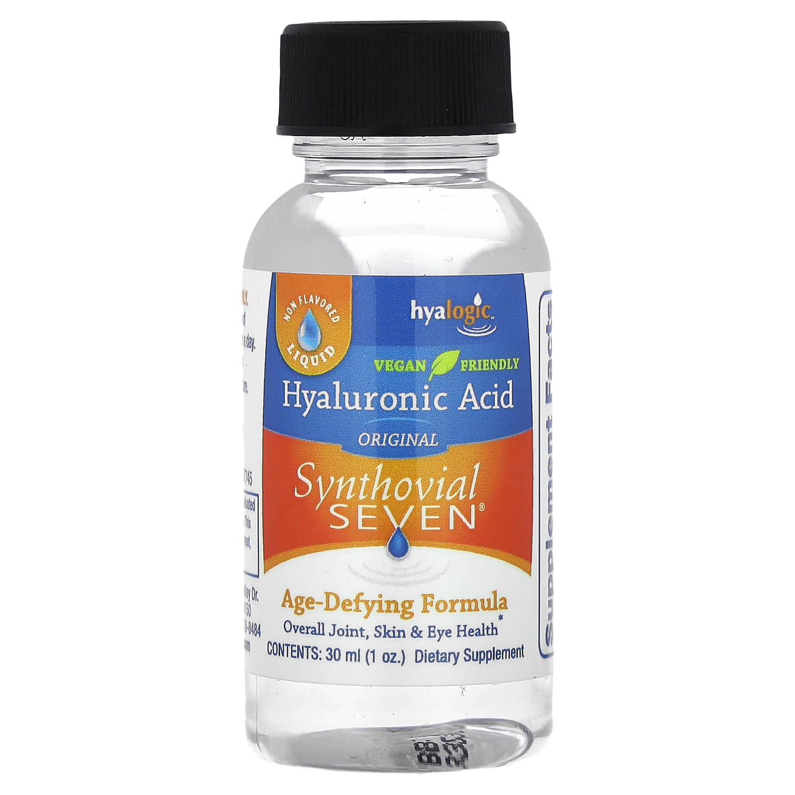 Hyalogic, Hyaluronic Acid For Joint, Skin & Eyes, Synthovial Seven, 1 oz (30 ml)