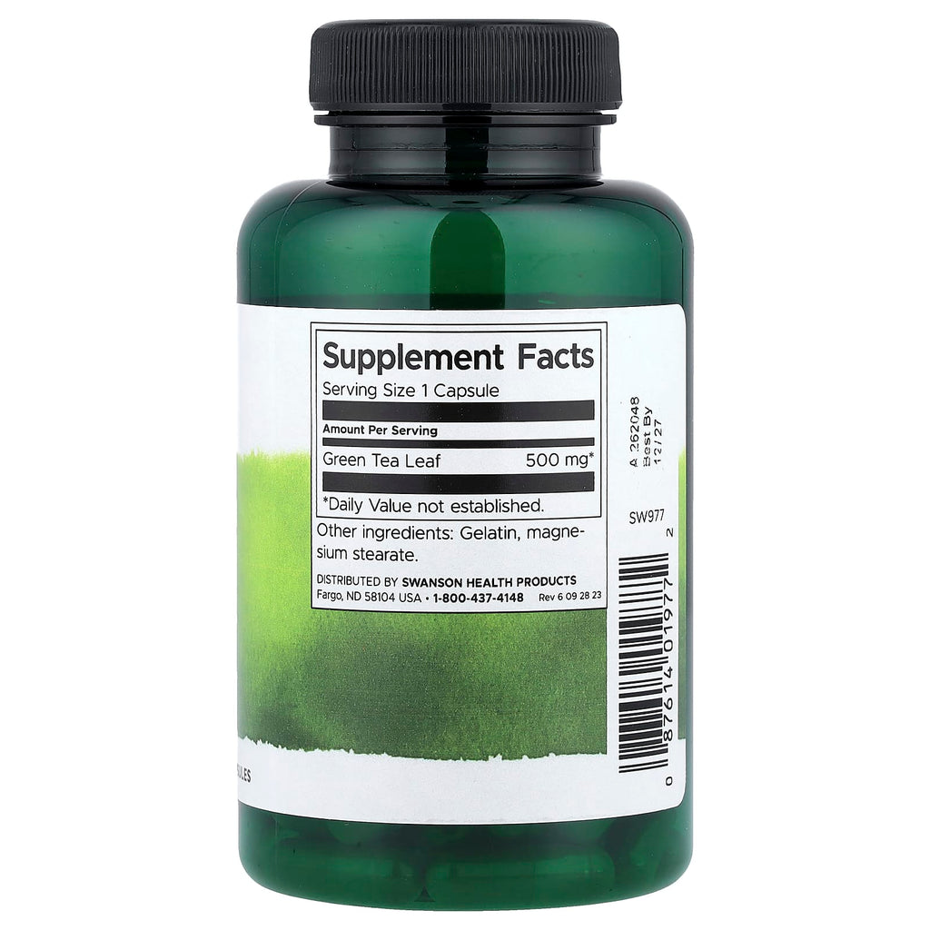 Swanson, Green Tea, 500 mg, 100 Capsules